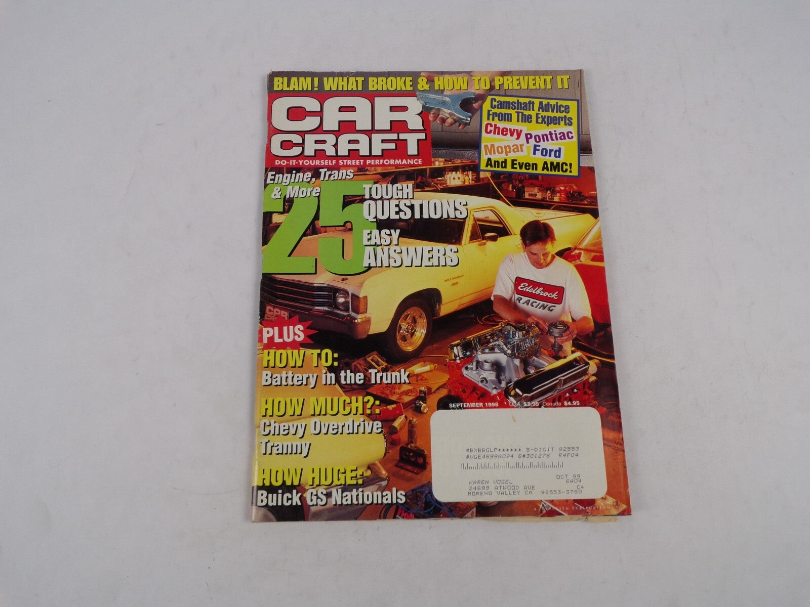 September 1998 Car Craft Engine Trans & more Mopar Ford And Even AMC