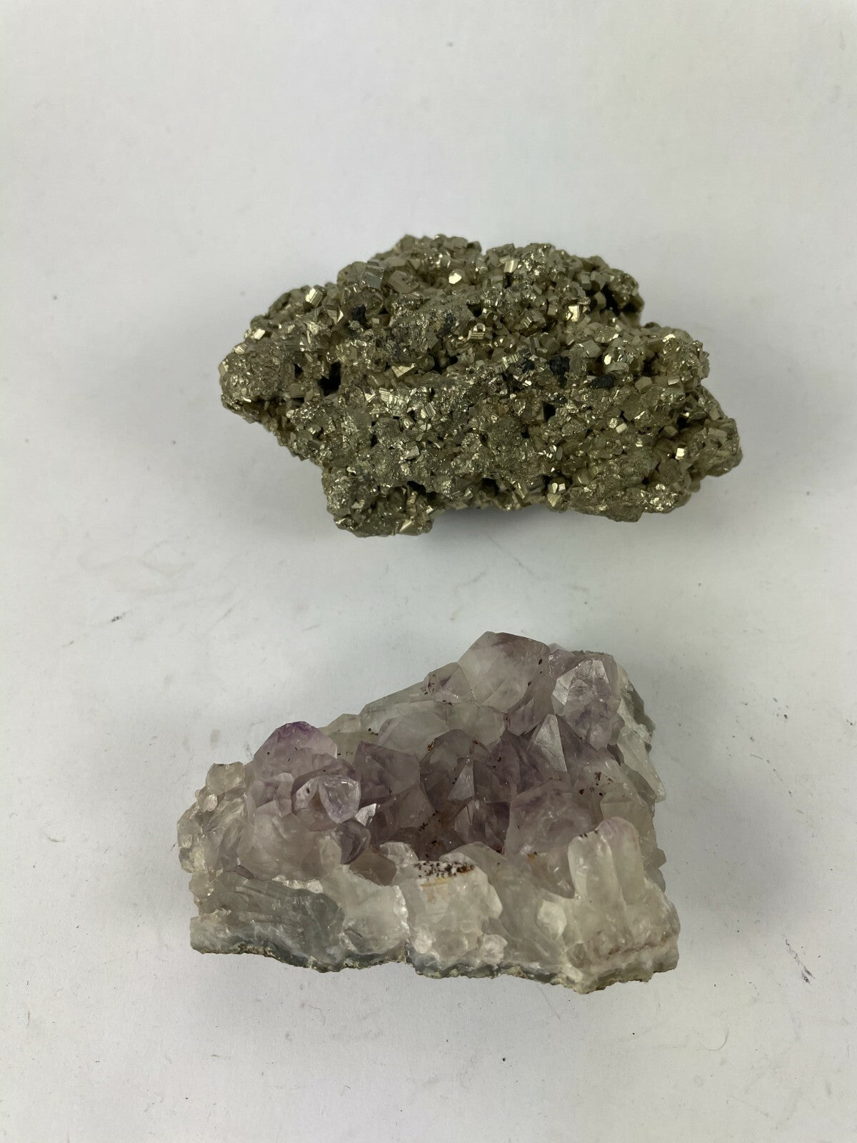 Lot of two beautifully crafted decorative glass stone ornaments for home décor.