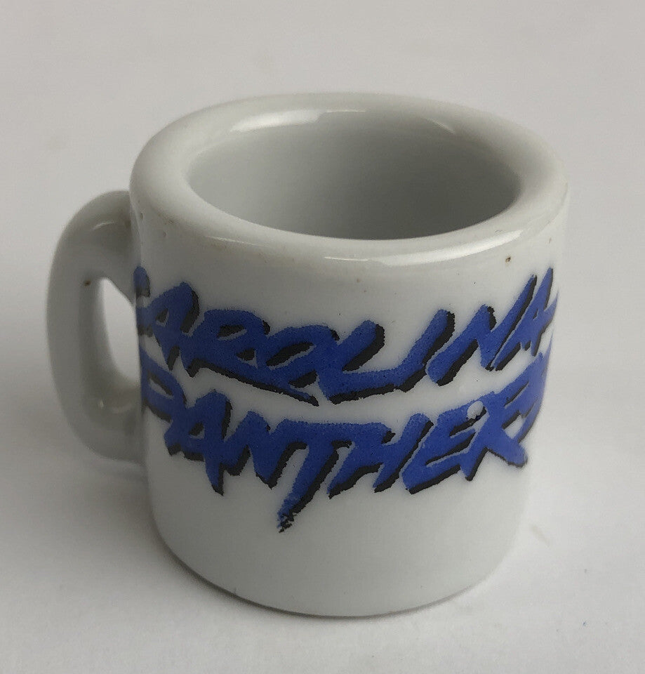 Vintage NFL Mini Coffee Cup Mug Carolina Panthers 1.25" Collectible Miniature