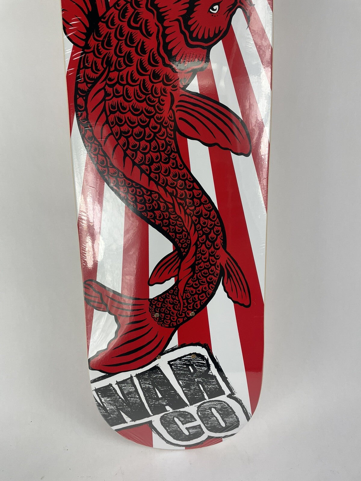 Warco Japan Koi Fish 8.5-inch hard rock maple skateboard deck with Japanese-inspired graphic.
