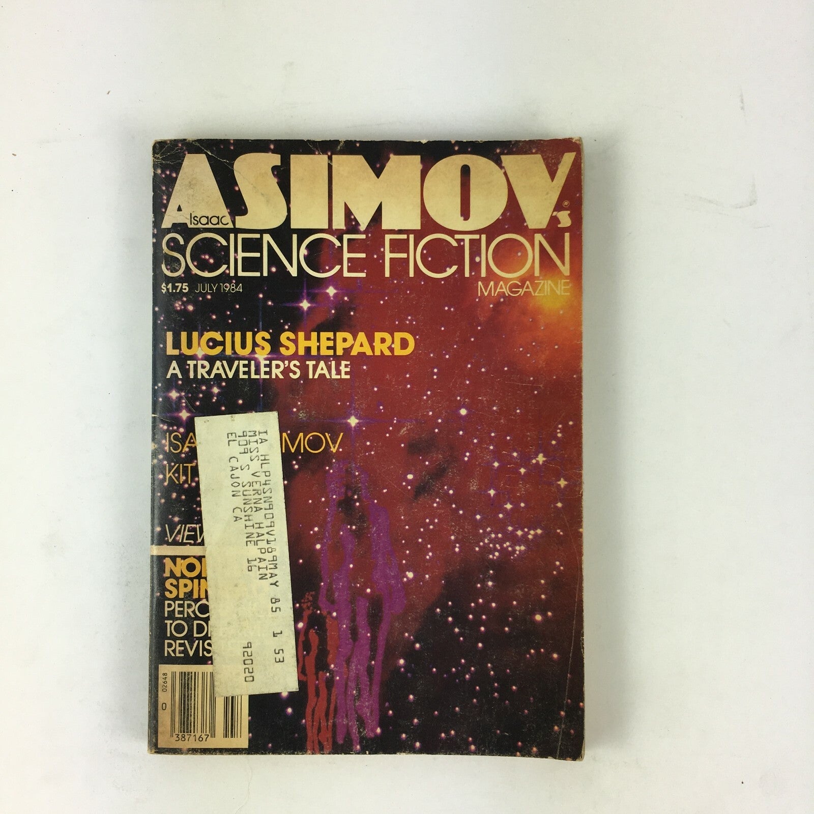 July 1984 Isaac Asimov's Science Fiction Magazine Lucius Shepard A TravelersTale