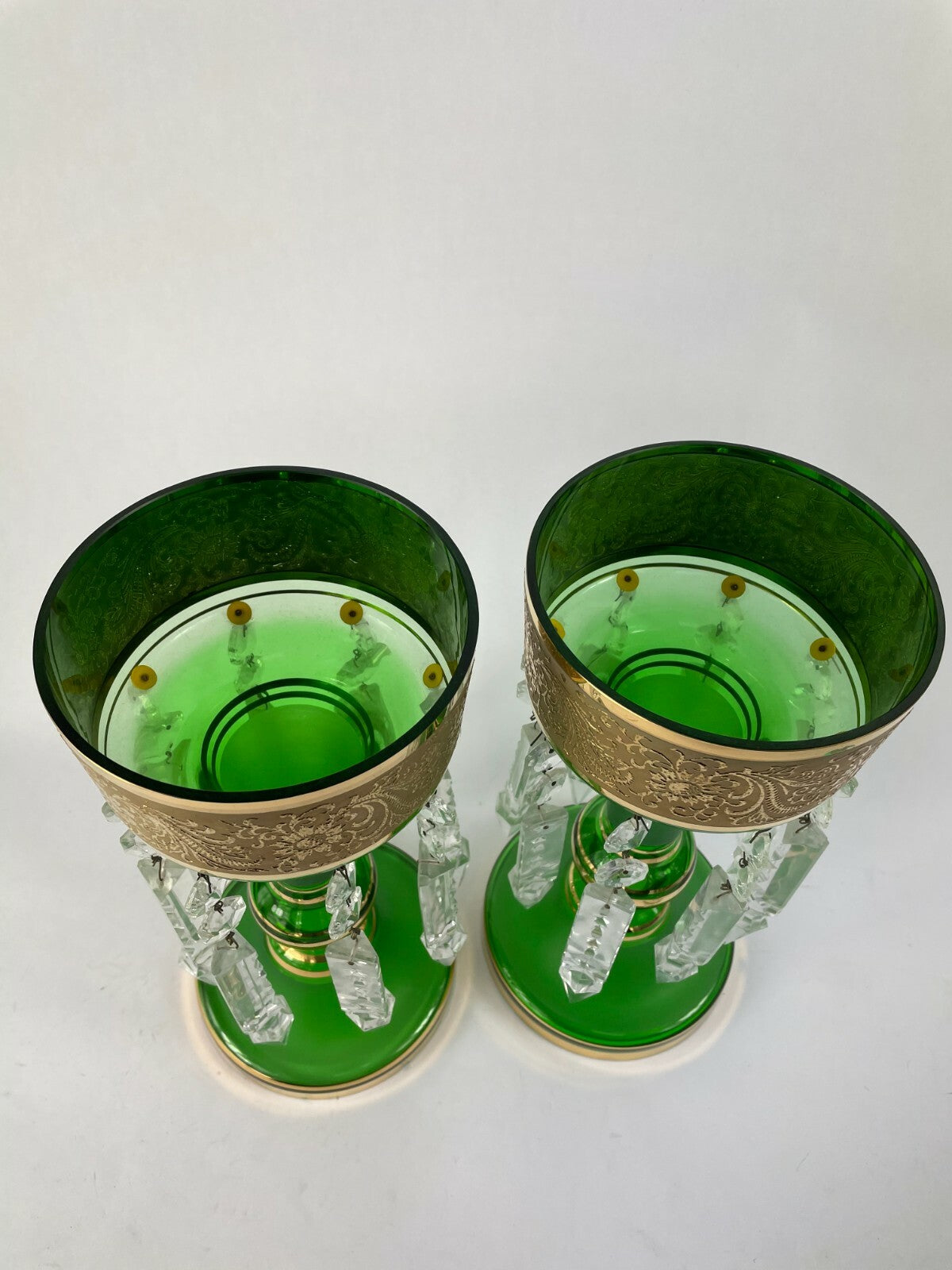 Beautifully Designed Glass Decorative Crafted Article Lot of 2