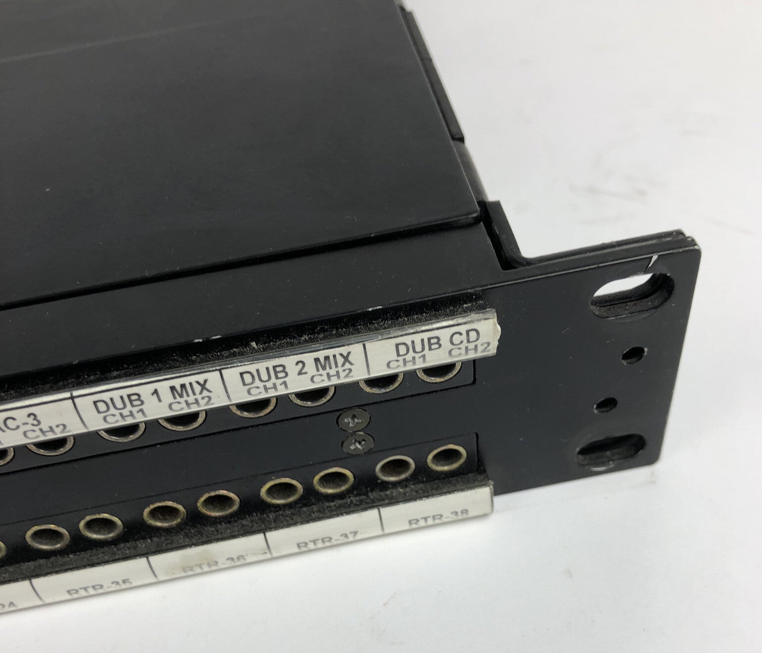 ADC 96 Bantam TT patchbay connected to ADC UP-96NMKII PPC RACKMOUNT PATCHBAY 3