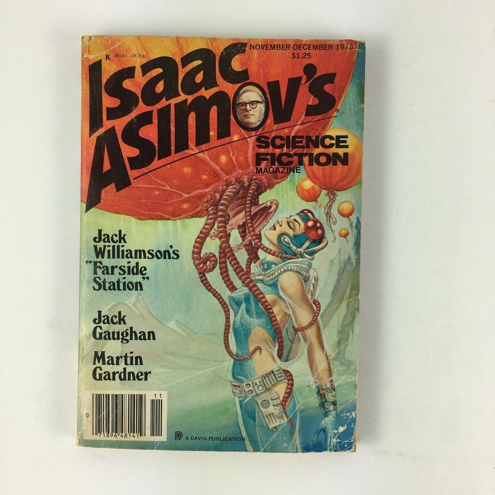 December 1973 Isaac Asimov's Science Fiction Magazine Jack Gaughan MartinGardner