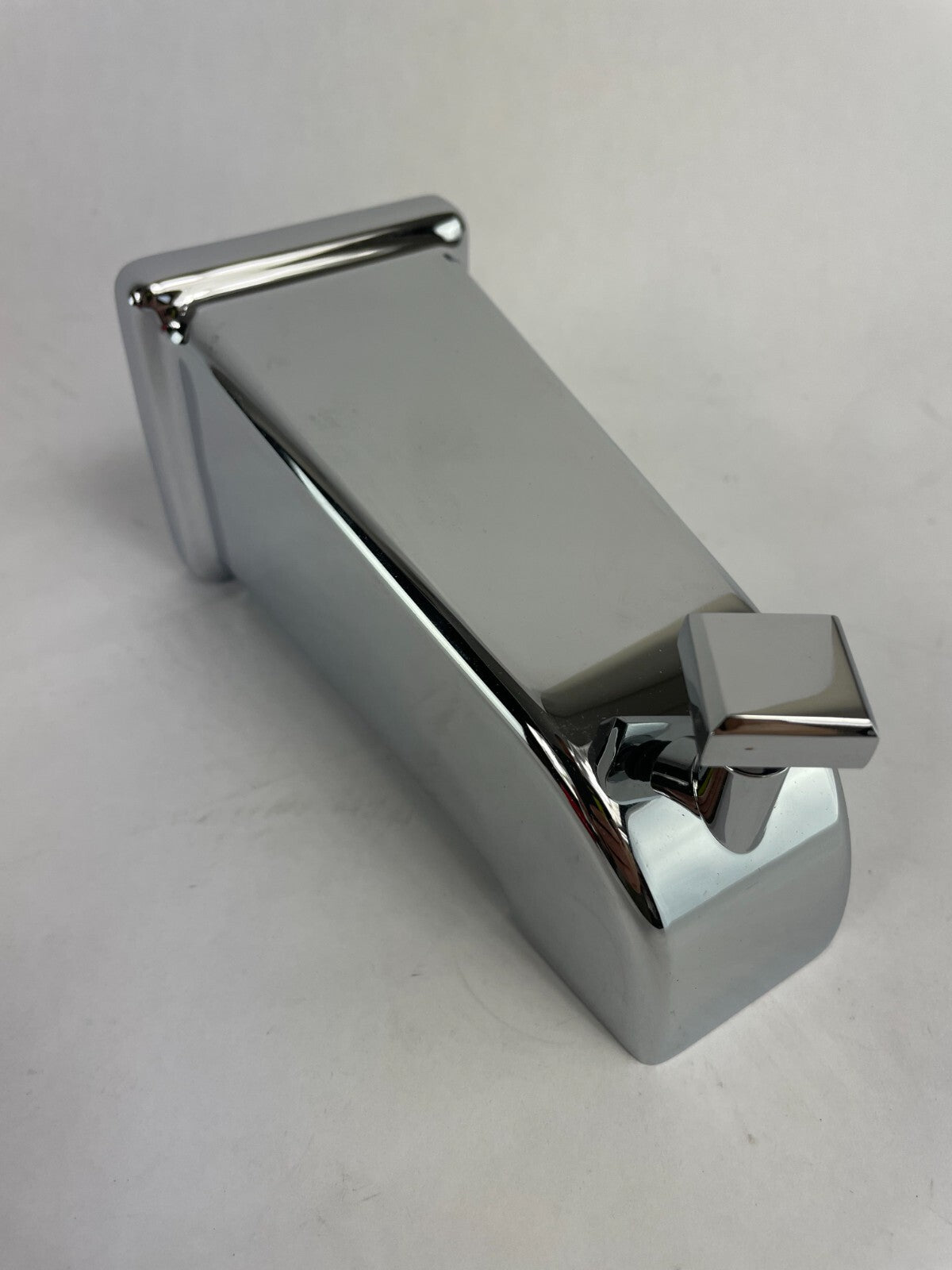 Aqua Brass ALT 90761 square tub spout with diverter polished chrome slip-on bathtub faucet