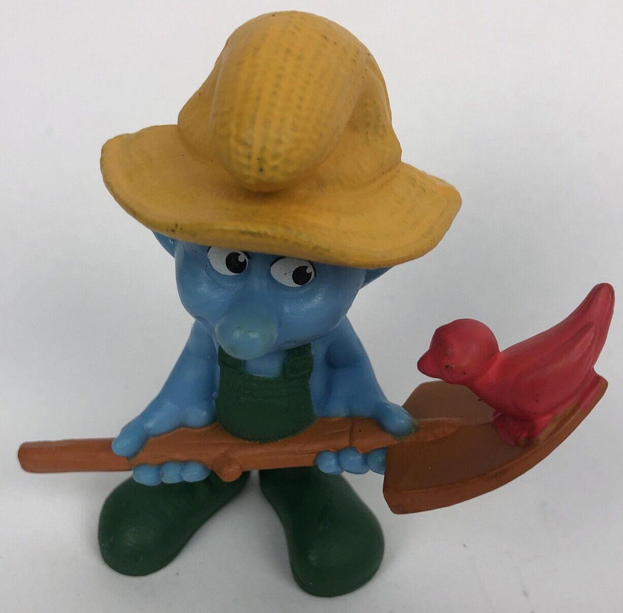 Large Smurf Farmer Vintage PEYO 2011 3" Tall Made for McD's - LOOK