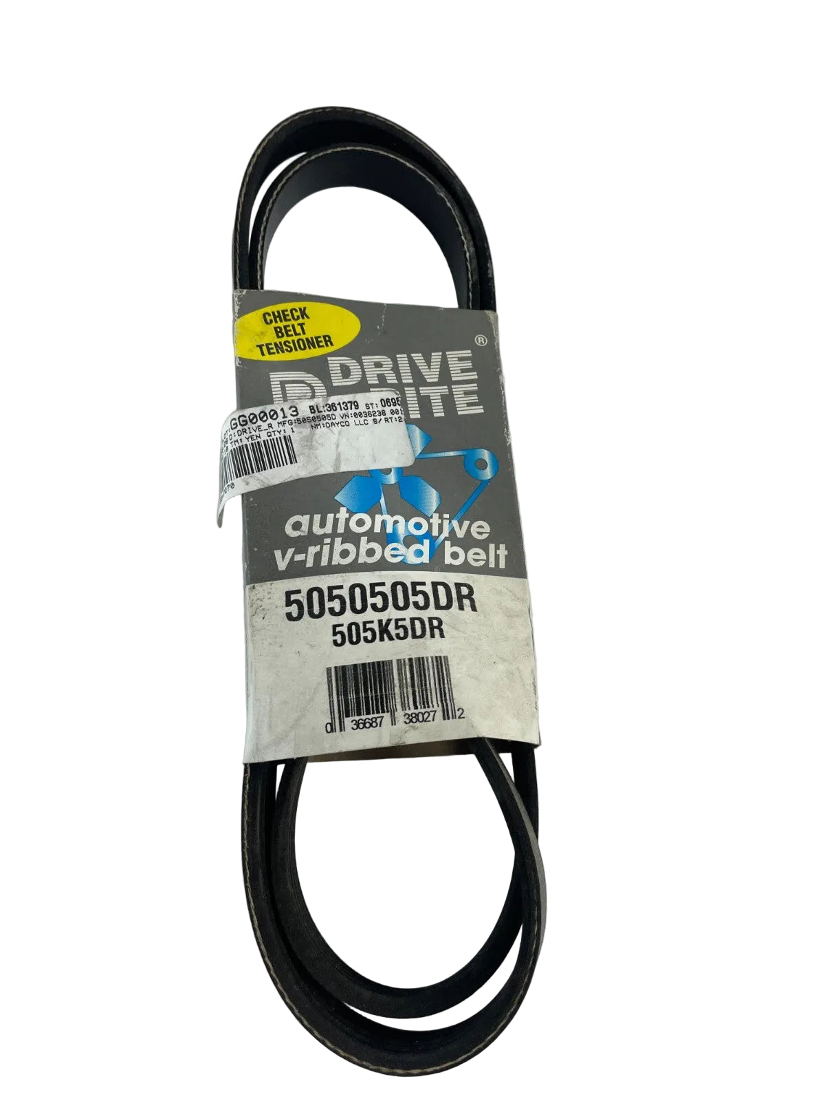Dayco Drive Rite 5050505DR 505K5DR 5-rib serpentine belt OEM automotive accessory drive replacement belt A10