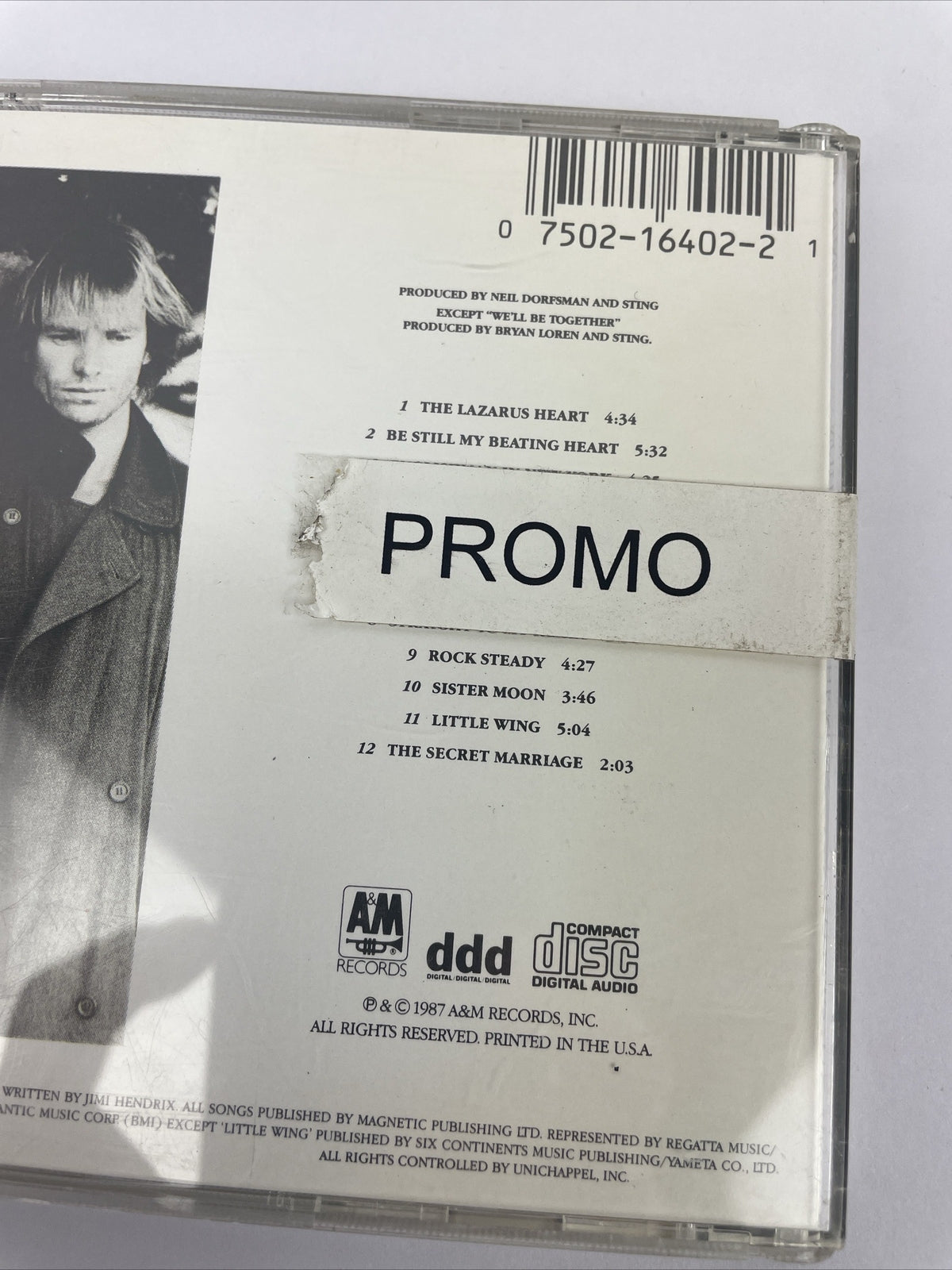 STING - Nothing Like The Sun Digital Audio CD 1987 A&M RECORDS Promo Copy S
