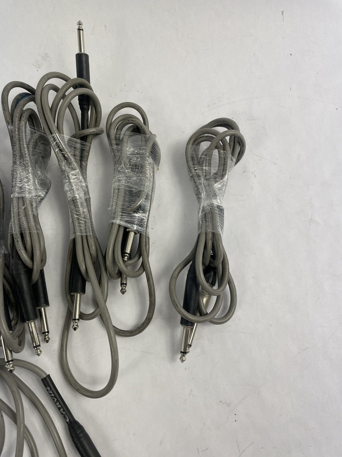 Lot of 10: Carvin 8' speaker cables 90's 1/4 to 1/4 TS plug Male 16 AWG