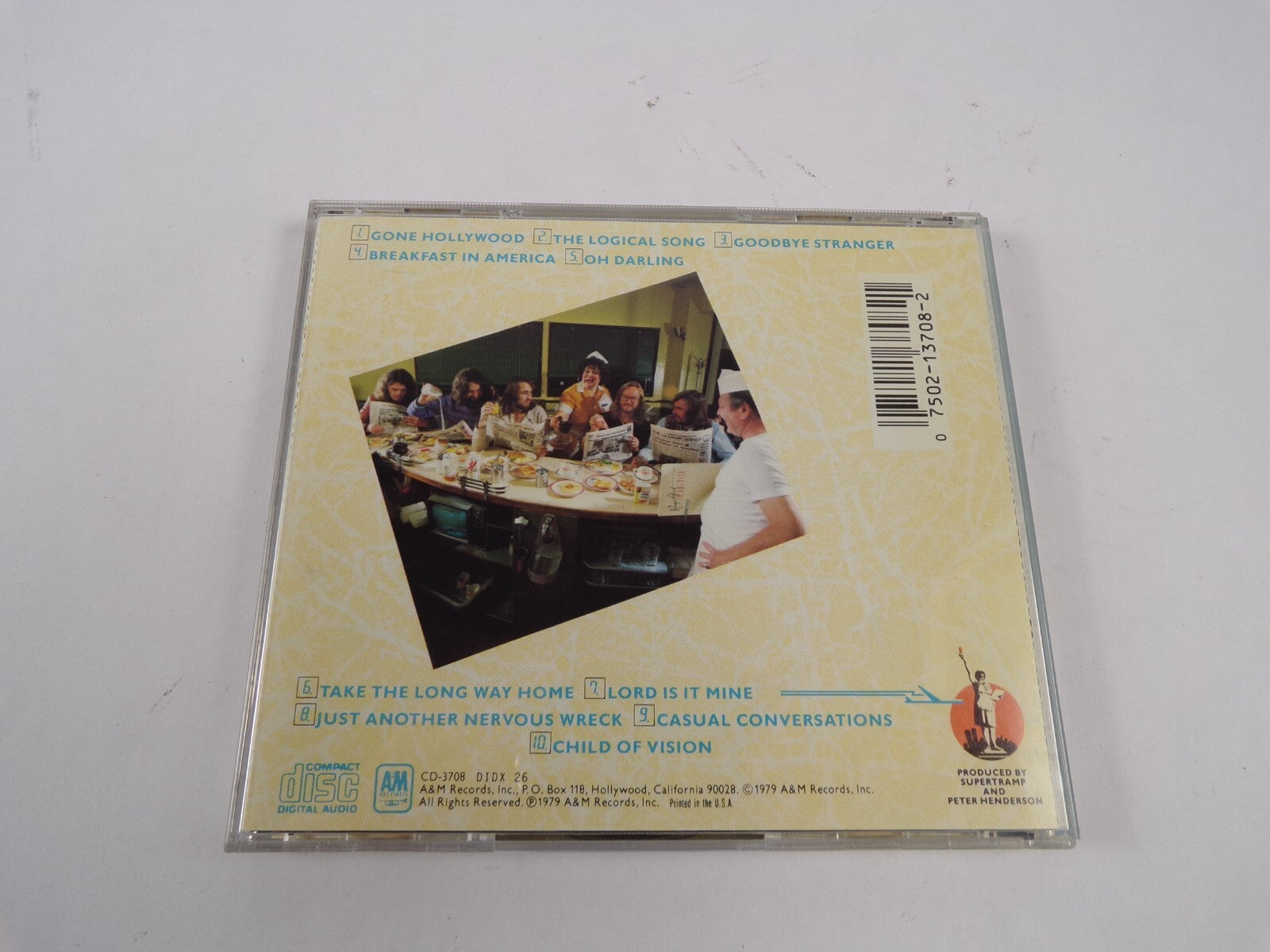 Supertramp Breakfast In America CD-3708 Gone Hollywood Oh Darling CD#47