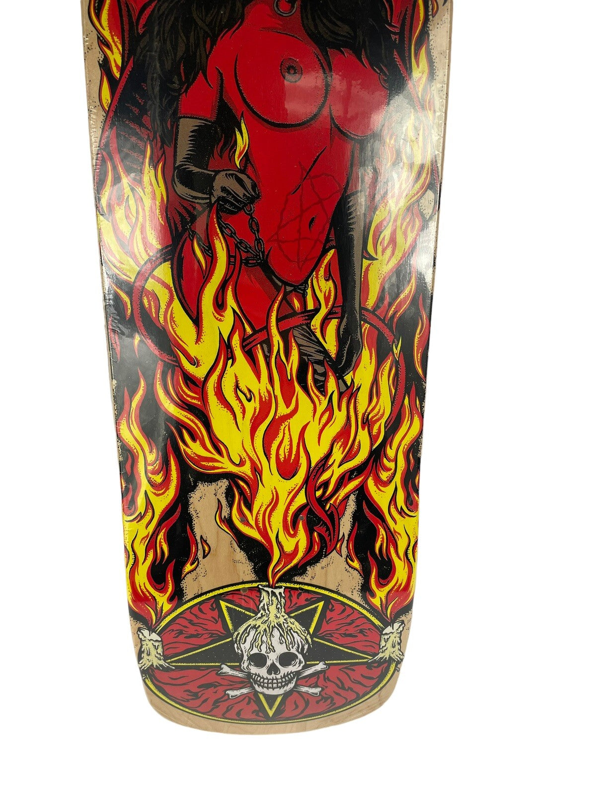 Death Skateboards Benson Red Devil Woman Pro Pool Head 8.623-inch skateboard deck with signature graphic.