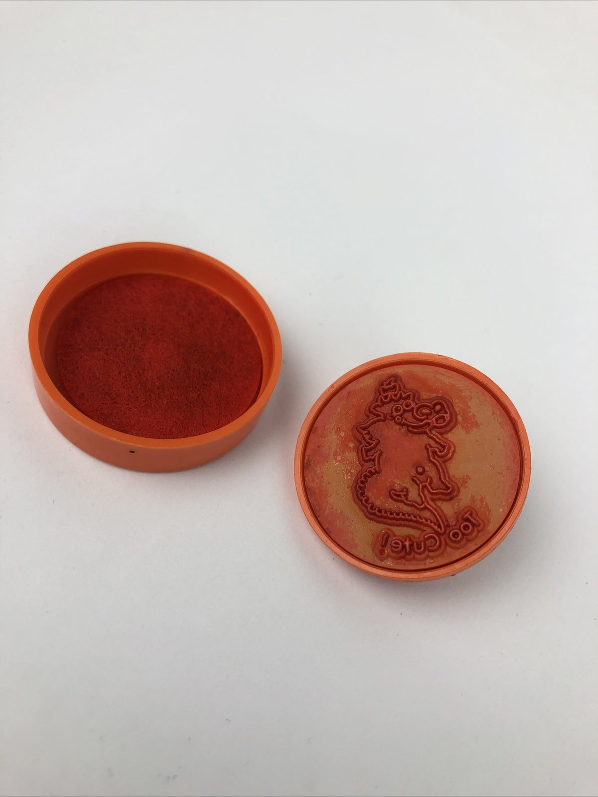 Carls Jr. 1987 Promo Kids Toy Stamp Red Ink Dragon "Too Cute" Extremely RARE!