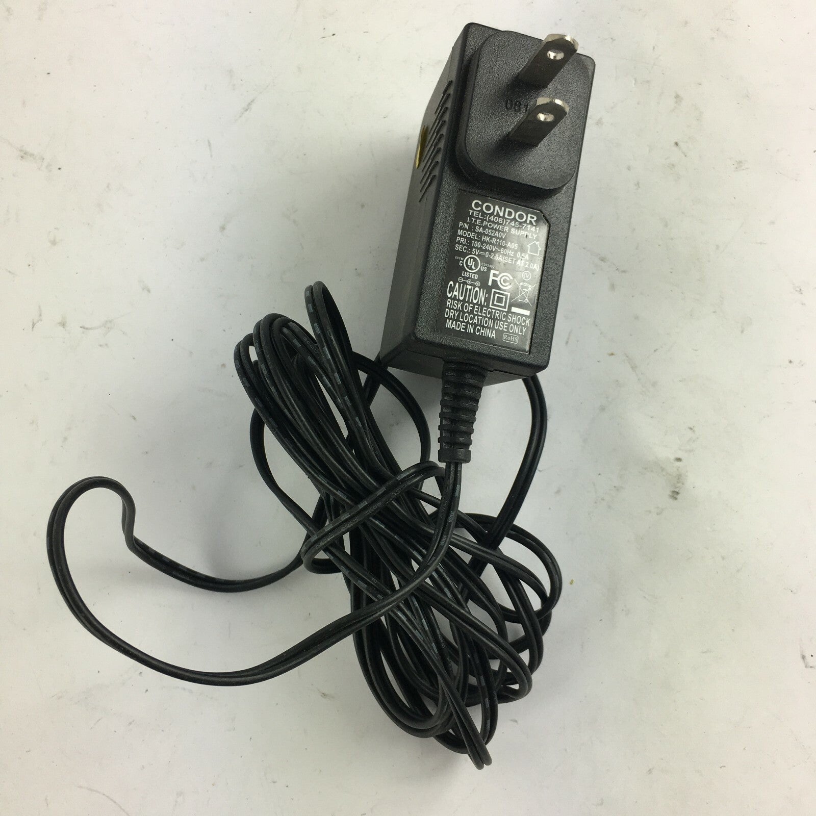 Genuine Condor HK-R110-A05 Output 5V 0.2A Power Supply Adapter A52