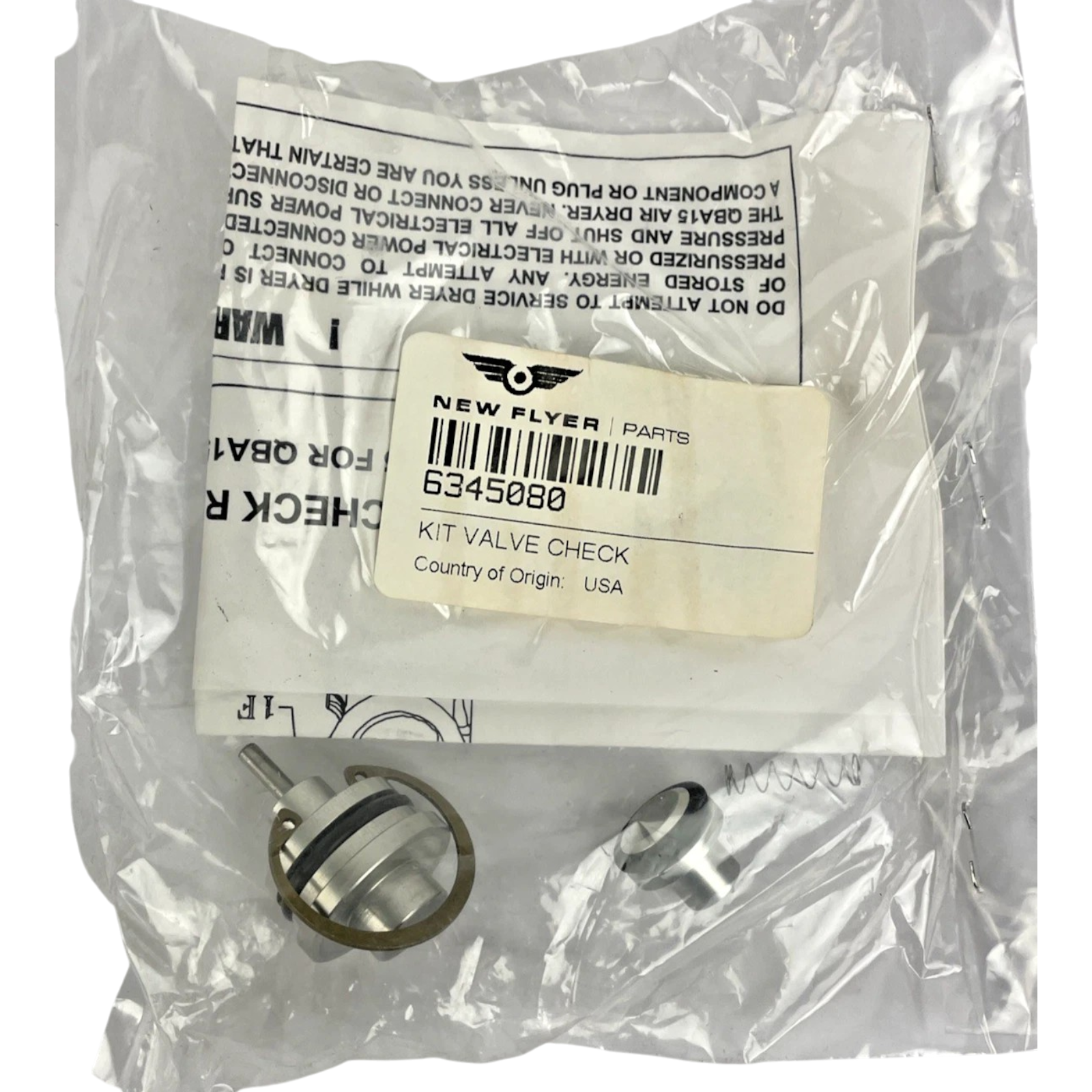 NF QBA15 Graham-White MFG 9-36 Volt Dc Air Dryer Solid Check Valve Repair Kit