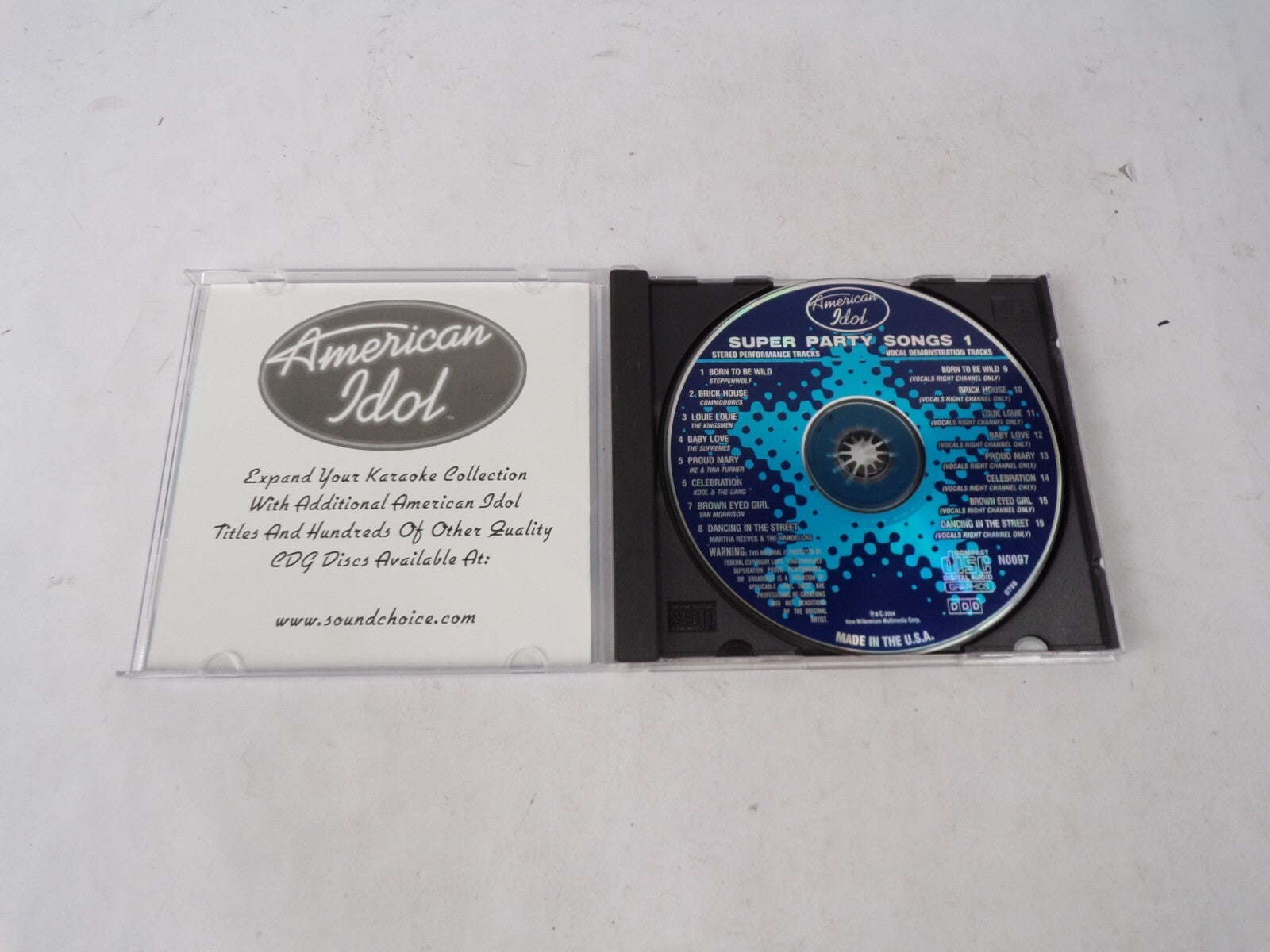 Karaoke CDG Super Party Songs Born To Be Wild Brick House Louie Louie Baby CD#62