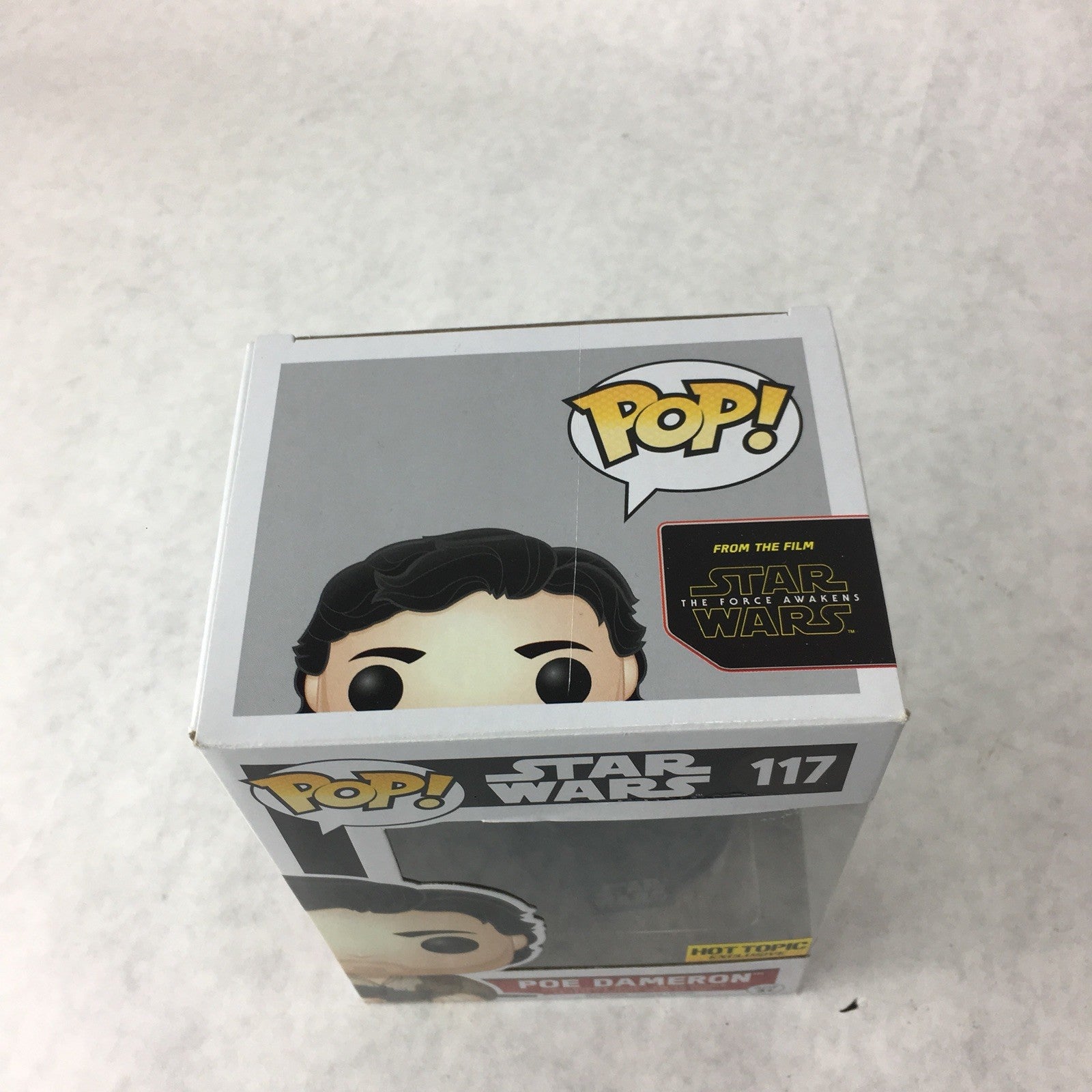 #117 Star Wars HOT TOPIC EXCLUSIVE Funko Pop!POE DAMERON (WITH GUN)