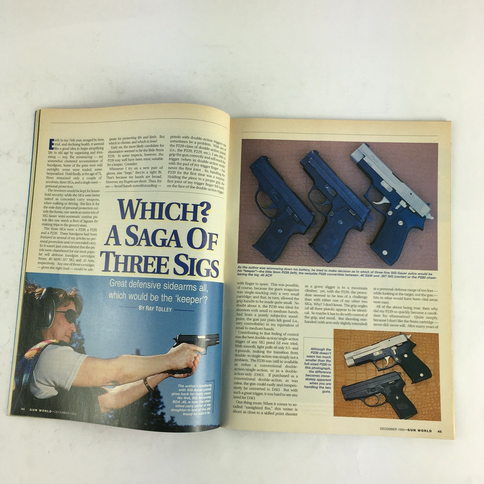 December 1999 Gun World Magazine Sturm Ruger 50 & Co. Vektor CP-1 Jungle Gun