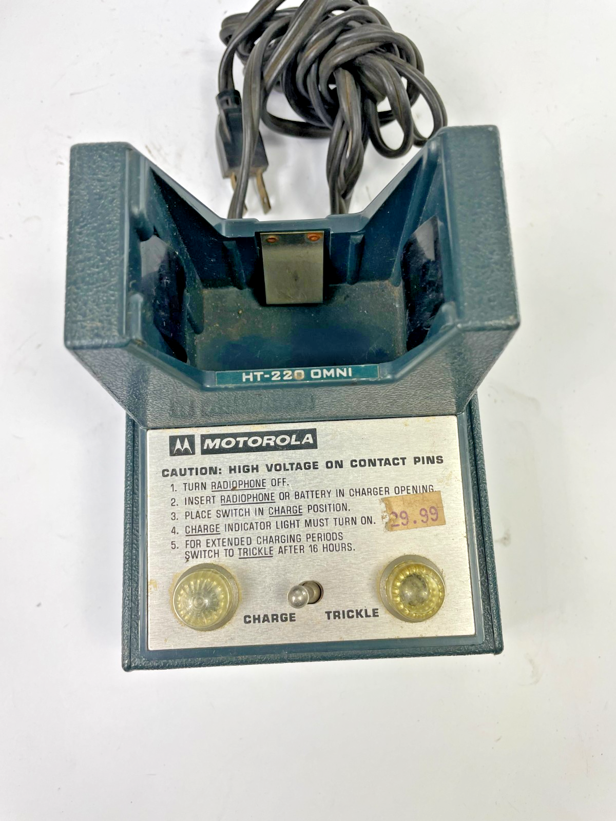 Motorola HT-220 Omni battery charger for the Handie-Talkie HT 220 radio