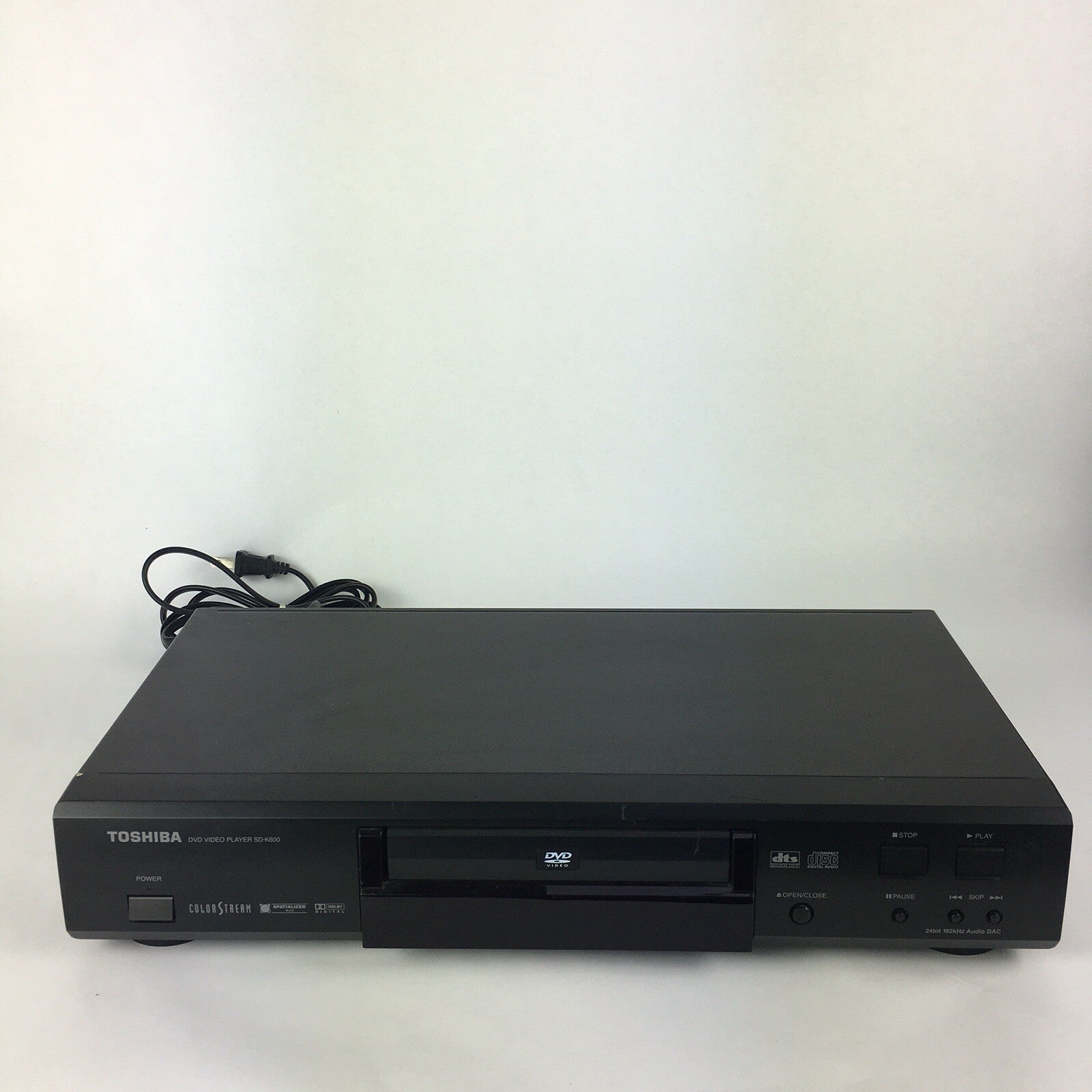 Toshiba Video DVD Player with RCA Cables Model No. SD-K600U