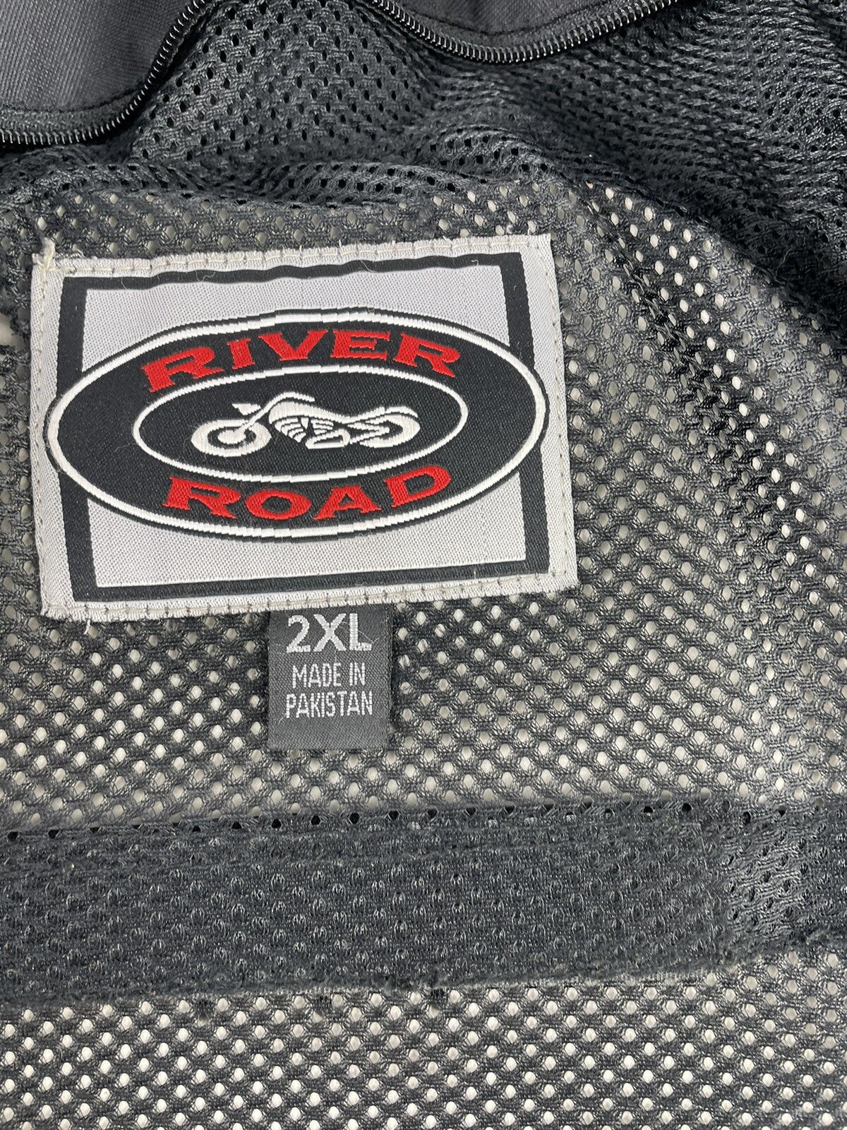 Men's River Road Black Biker Motorcycle Jacket Size 2XL