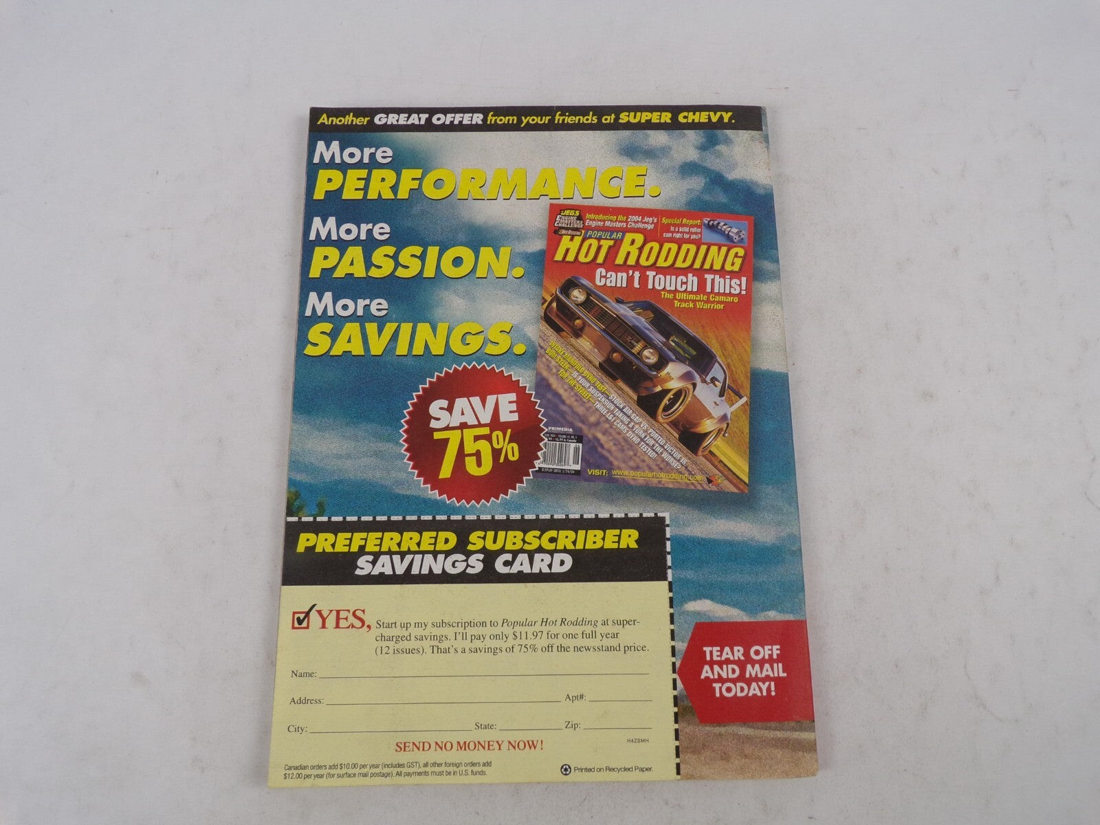 January 1998 Super Chevy Stop This Is Your Last Issue Of Super Chevy Priority