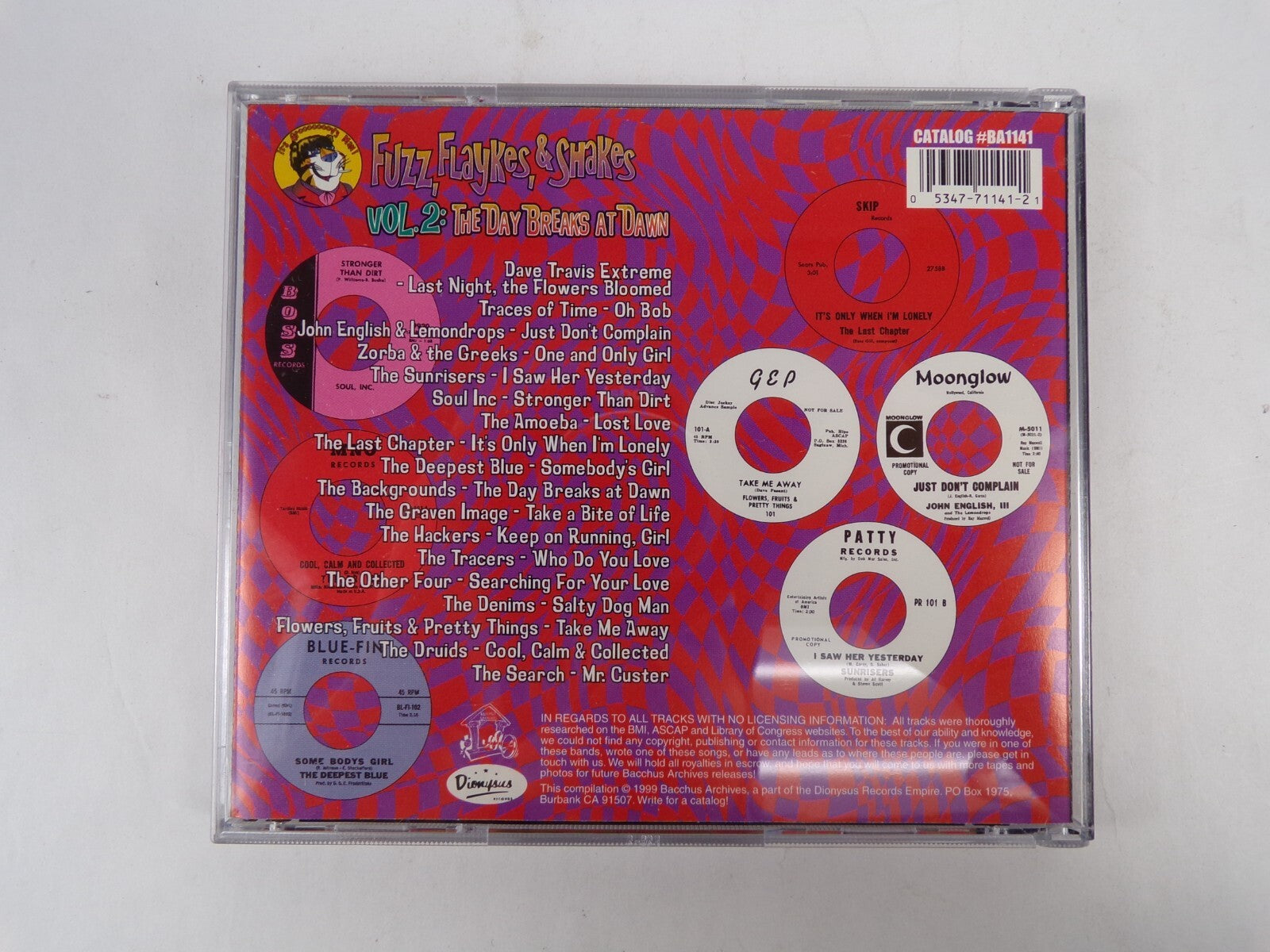 Tony The Tyger Presents Fuzz,Flaykes & Shakes TheDay Breaks At Dawn Vol 2 CD #30