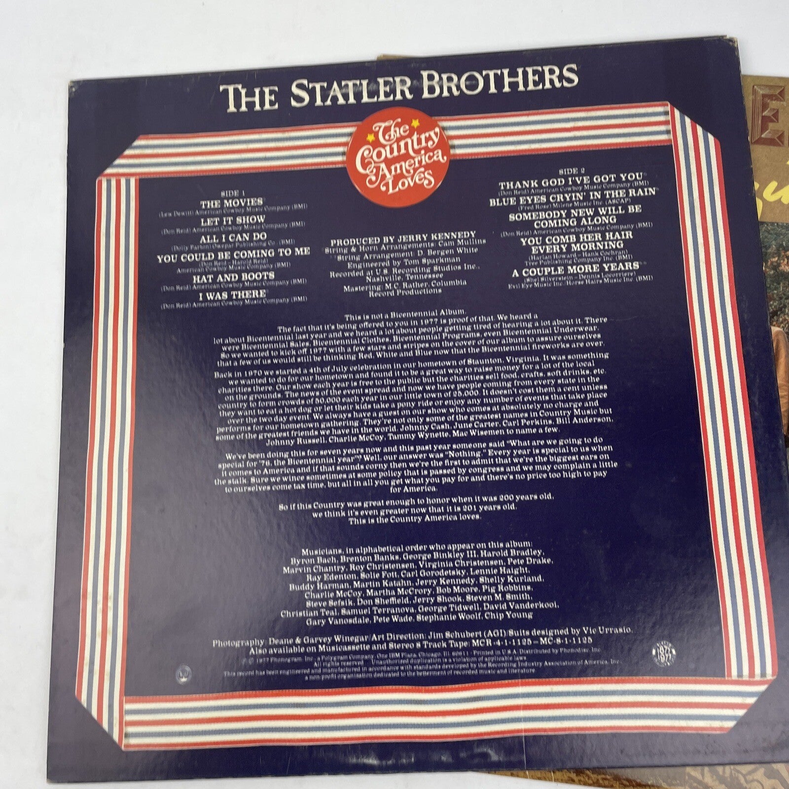 THE STATLER BROTHERS "The Originals" + The Country America Loves LP Vinyl Record