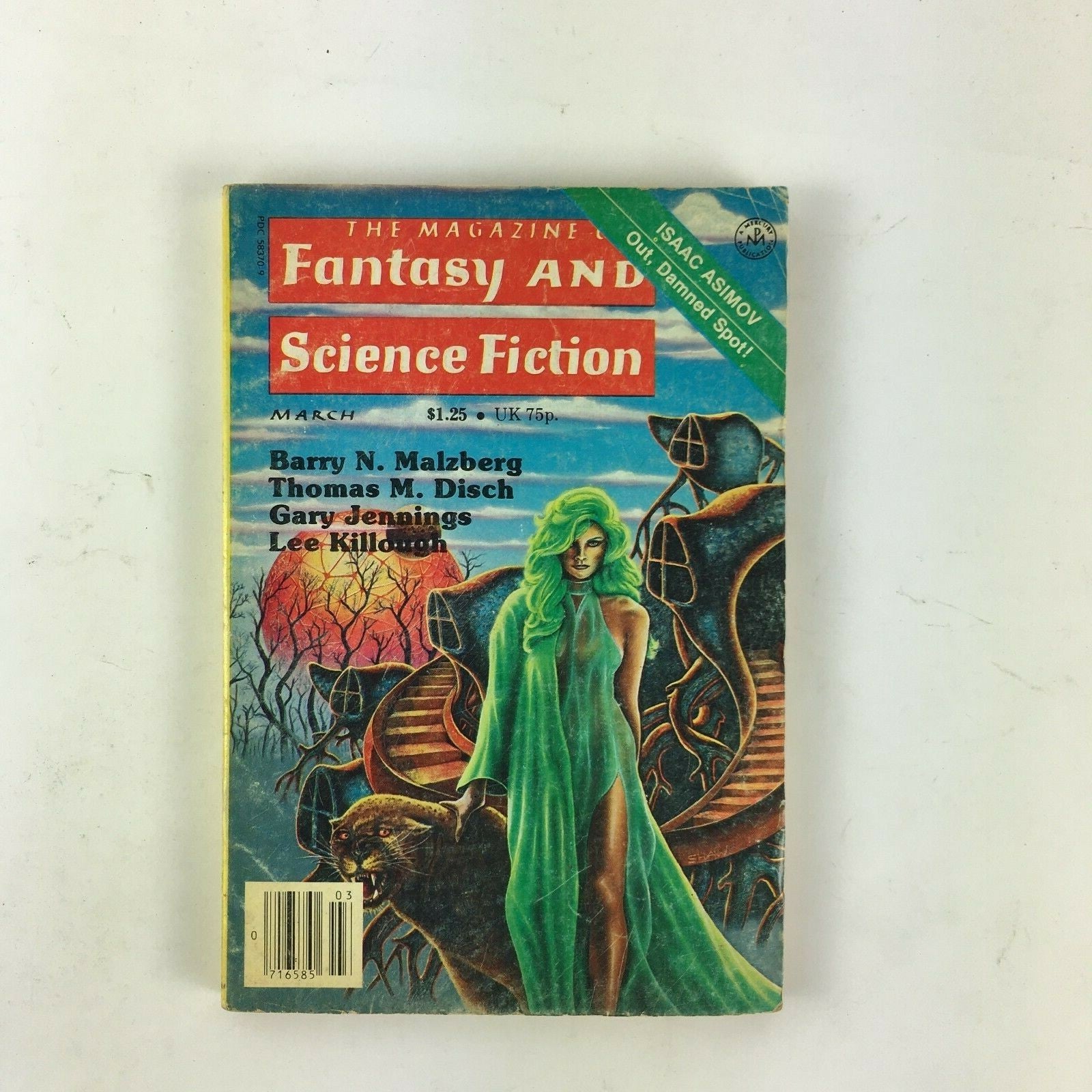 March Fantasy & Science Fiction Magazine Barry N.Malzberg Thomas M.Disch Gary