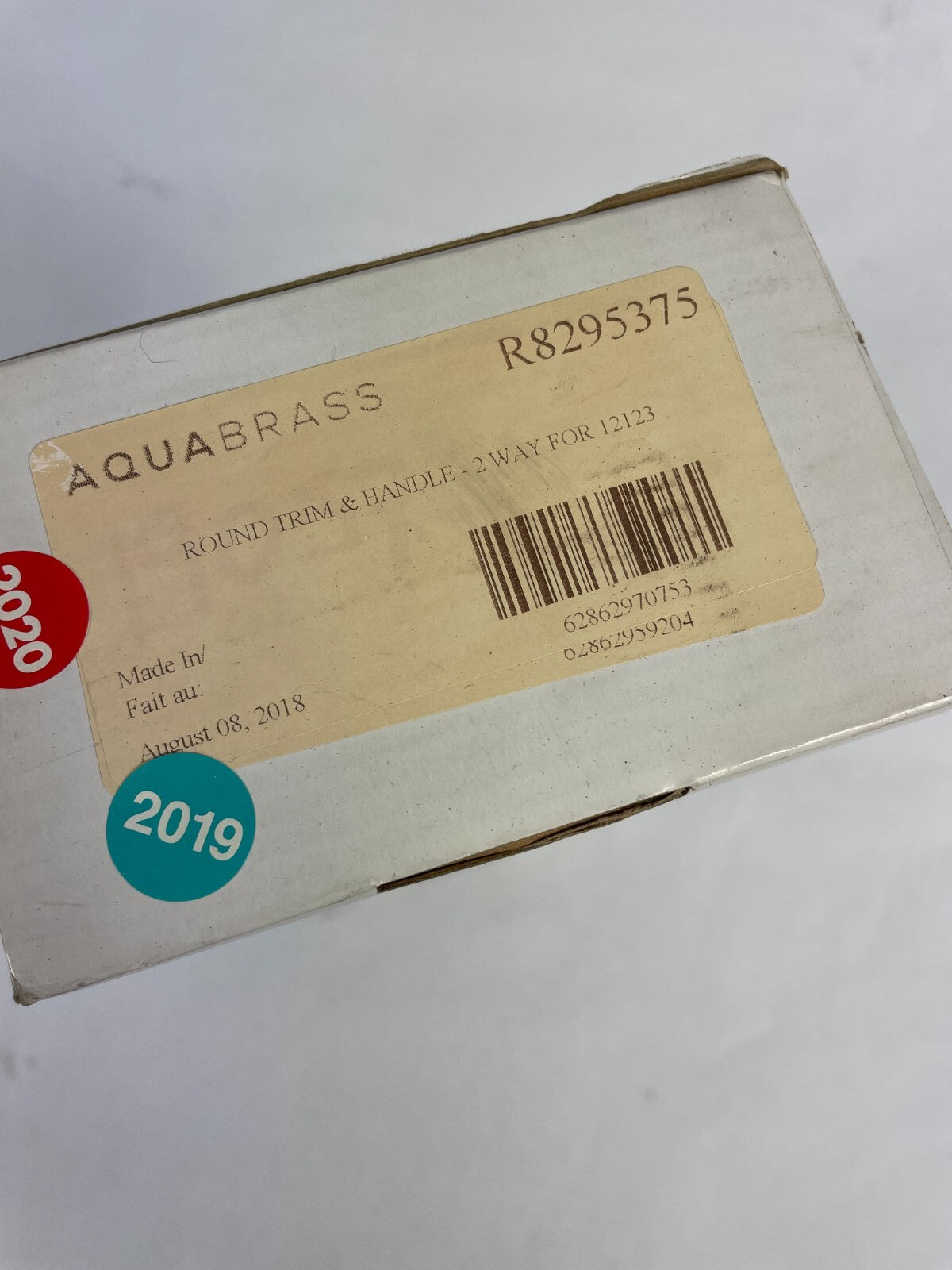 Aqua Brass Round Trim & Handle 2 Way For 12123 R8295375