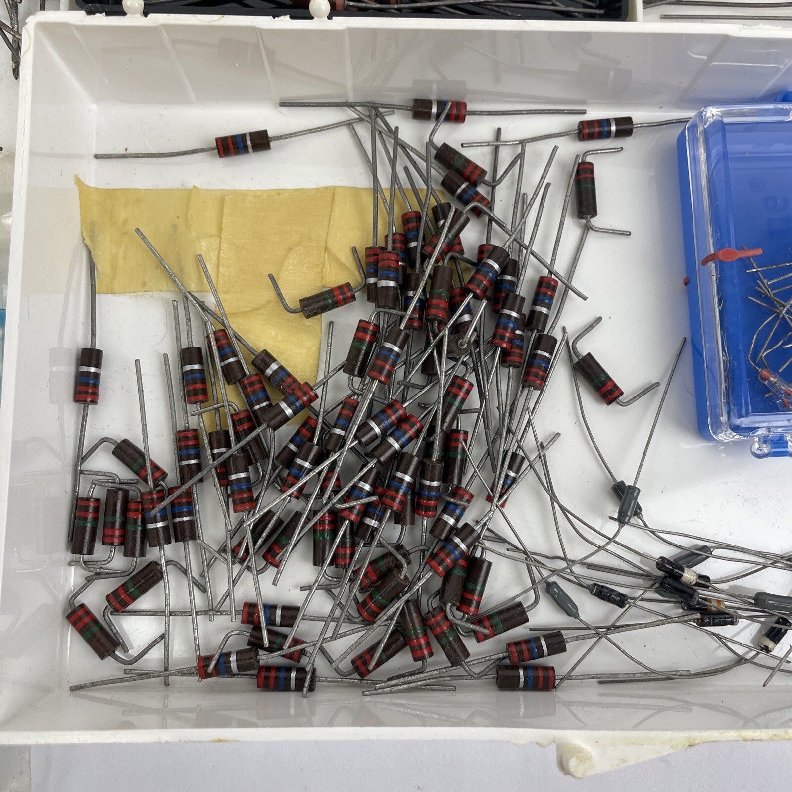 Lot of 2000 + Vintage Resistors Allen-Bradley Carbon Comp, Wirewound, Cement
