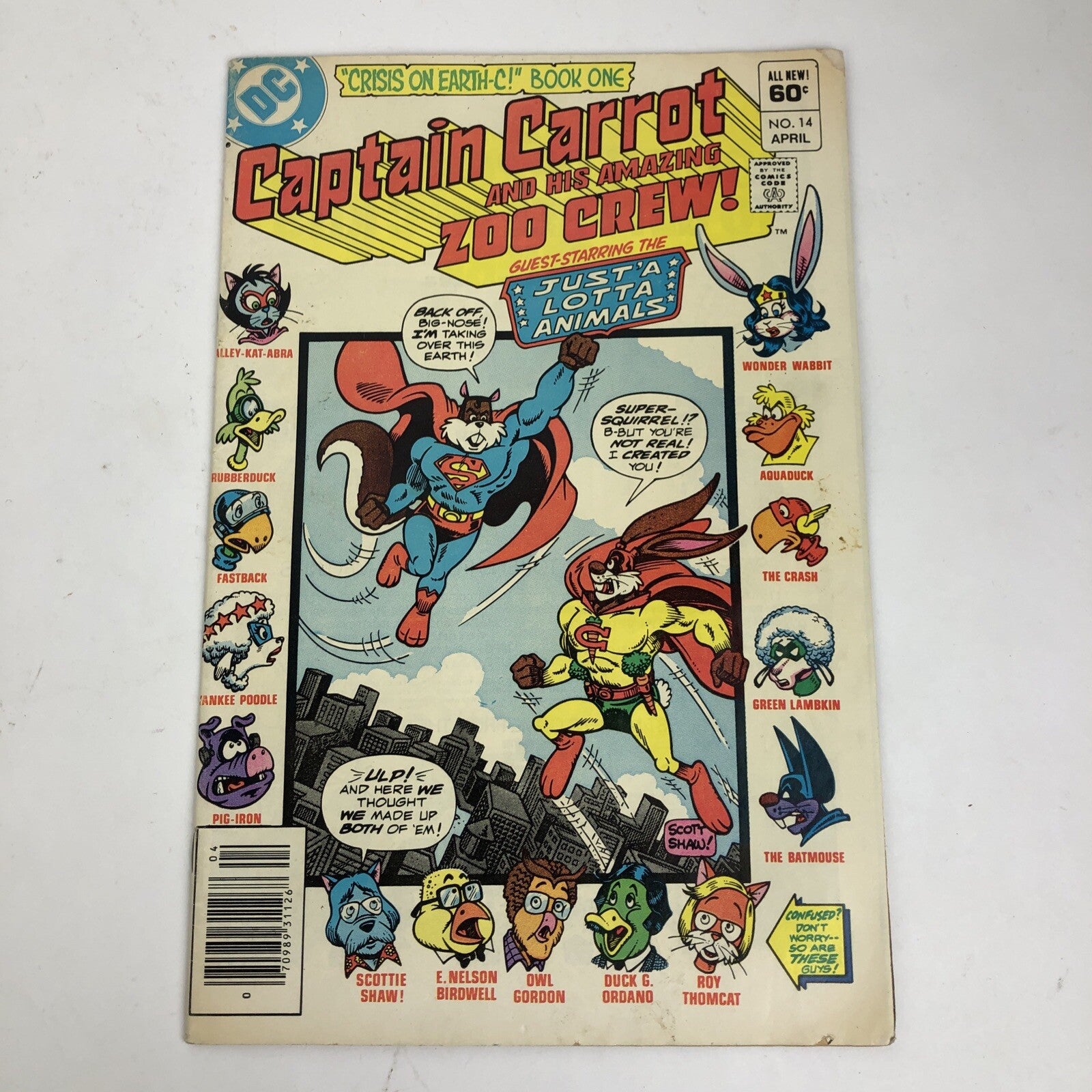 Rare CAPTAIN CARROT & HIS AMAZING ZOO CREW (1982 Series) #14 Superman DC comics