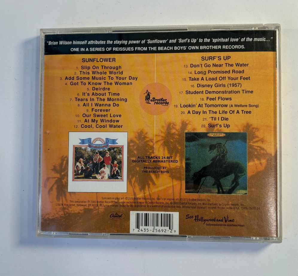 The Beach Boys Sunflower / Surf's Up CD 2000 24-Bit Remaster Capitol Stereo