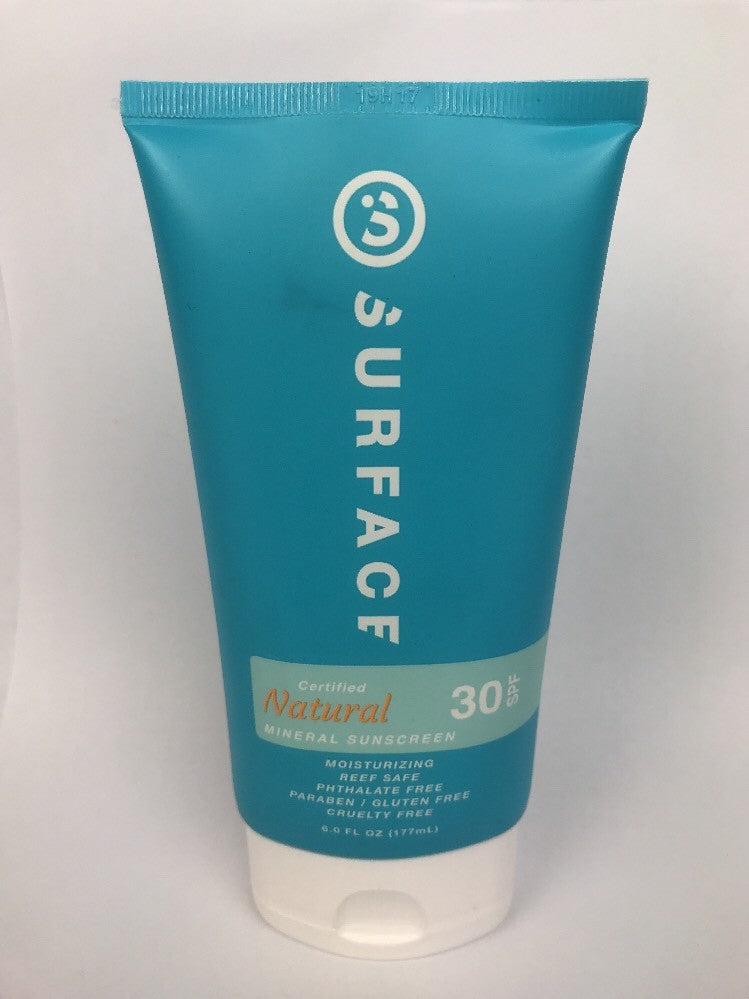 SURFACE SUNSCREEN NATURAL LOTION SPF30 6oz. NATURAL MINERAL SUNSCREEN