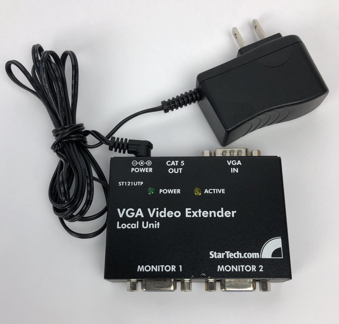 STARTECH 2 PORT VGA VIDEO EXTENDER LOCAL UNIT MODEL C5F600D632 With Power Supply