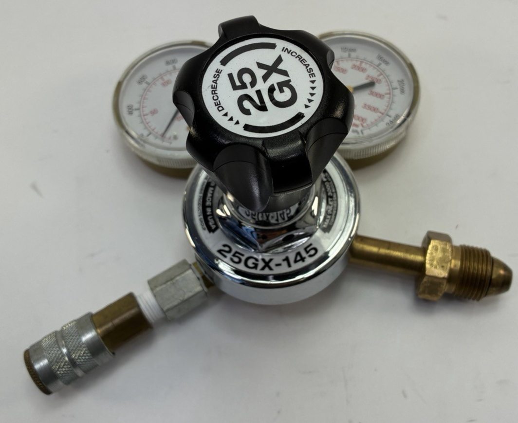 Harris 25GX-145 Single Stage Oxygen Regulator Dual Gauge 3000 PSI Welding