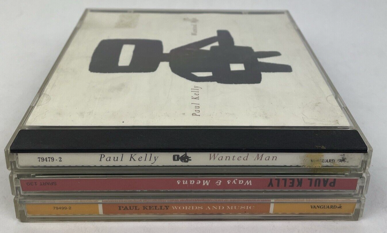 3 x " Paul Kelly " CD Lot - Wanted Man + Words & Music + Ways and Means (2 Disc)