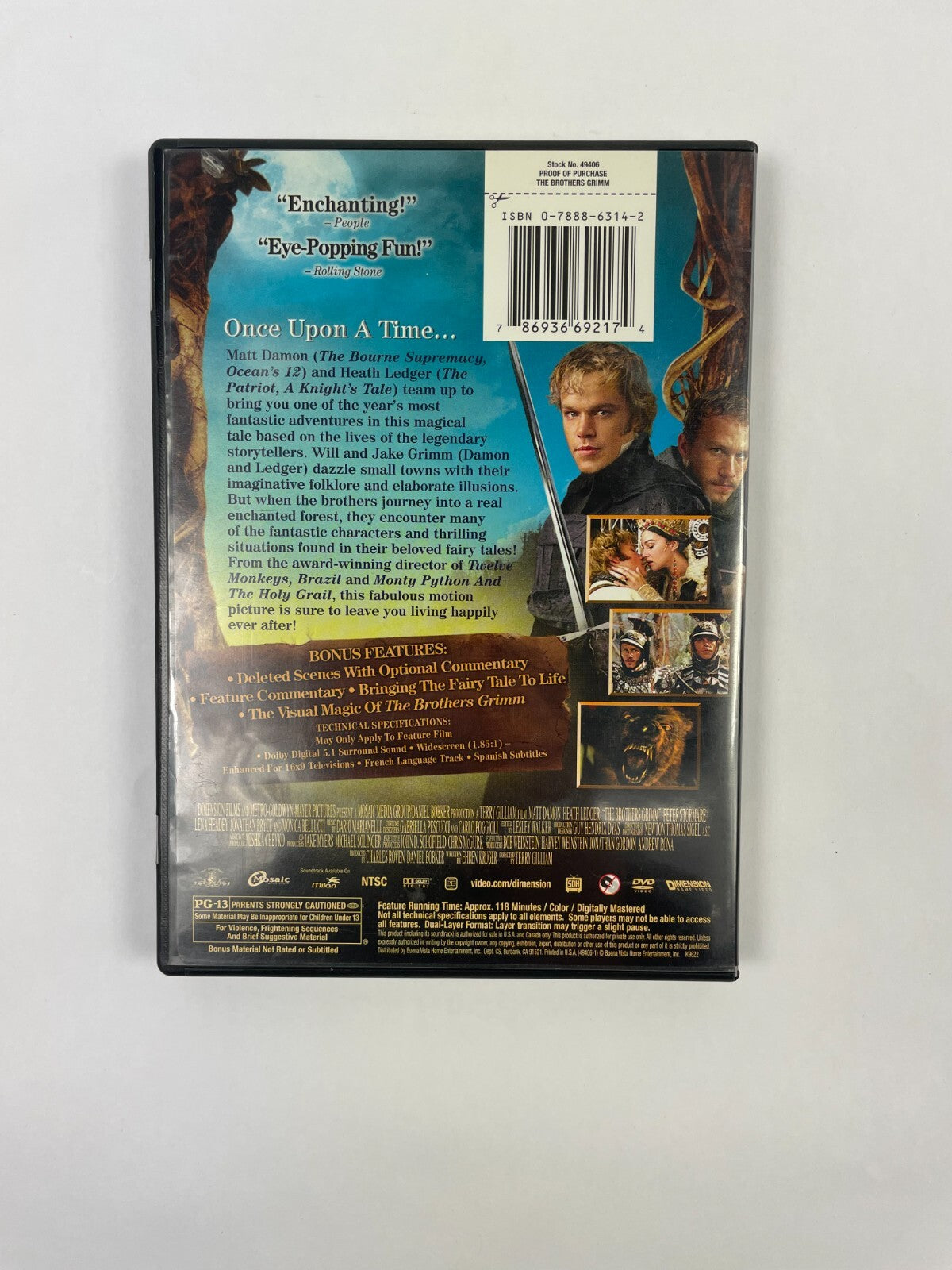 The Brothers Grimm Matt Damon Health Ledger Good Morning America DVD Movie