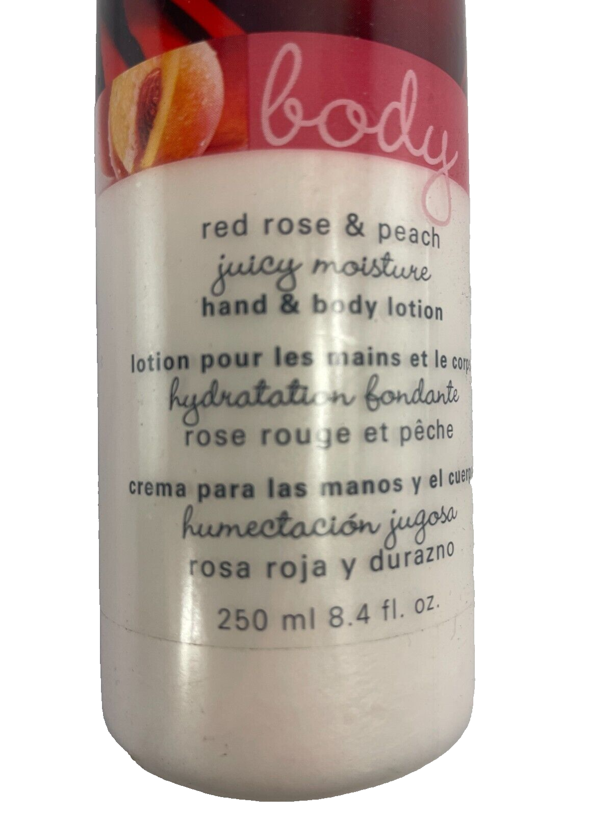 Avon Naturals Body Red Rose & Peach Juicy Moisture Hand & Body Lotion 250mL