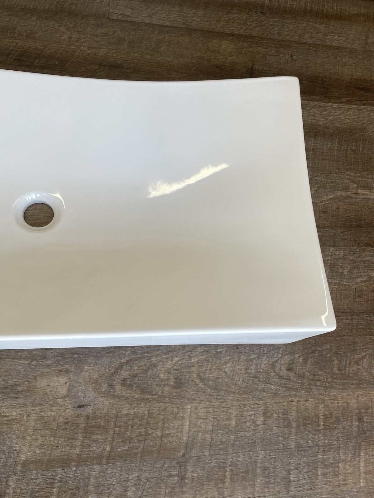 Scarabeo 8038 Tsunami 90 Rectangular Ceramic Wall Mounted Vessel Sink White