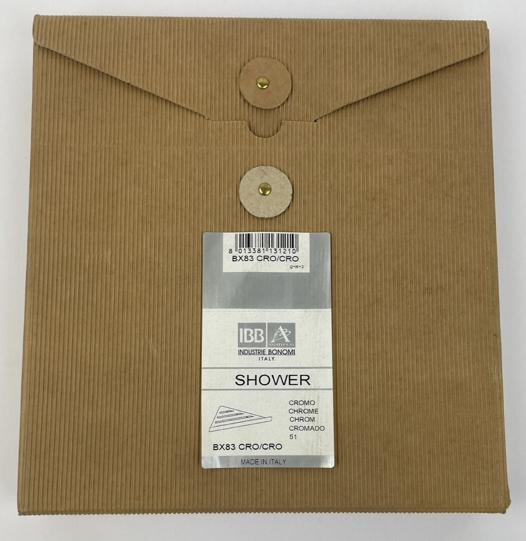 Ibb BX83 Brixia Shower Corner CHROME Adhesive Install - Made in Italy - RARE