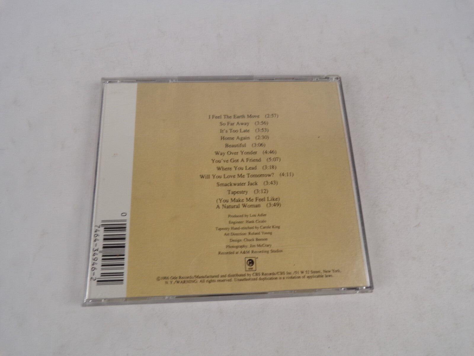 Garole King Tapestry I Feel The Earth Move So Far A Way It's Too Late Home CD#19