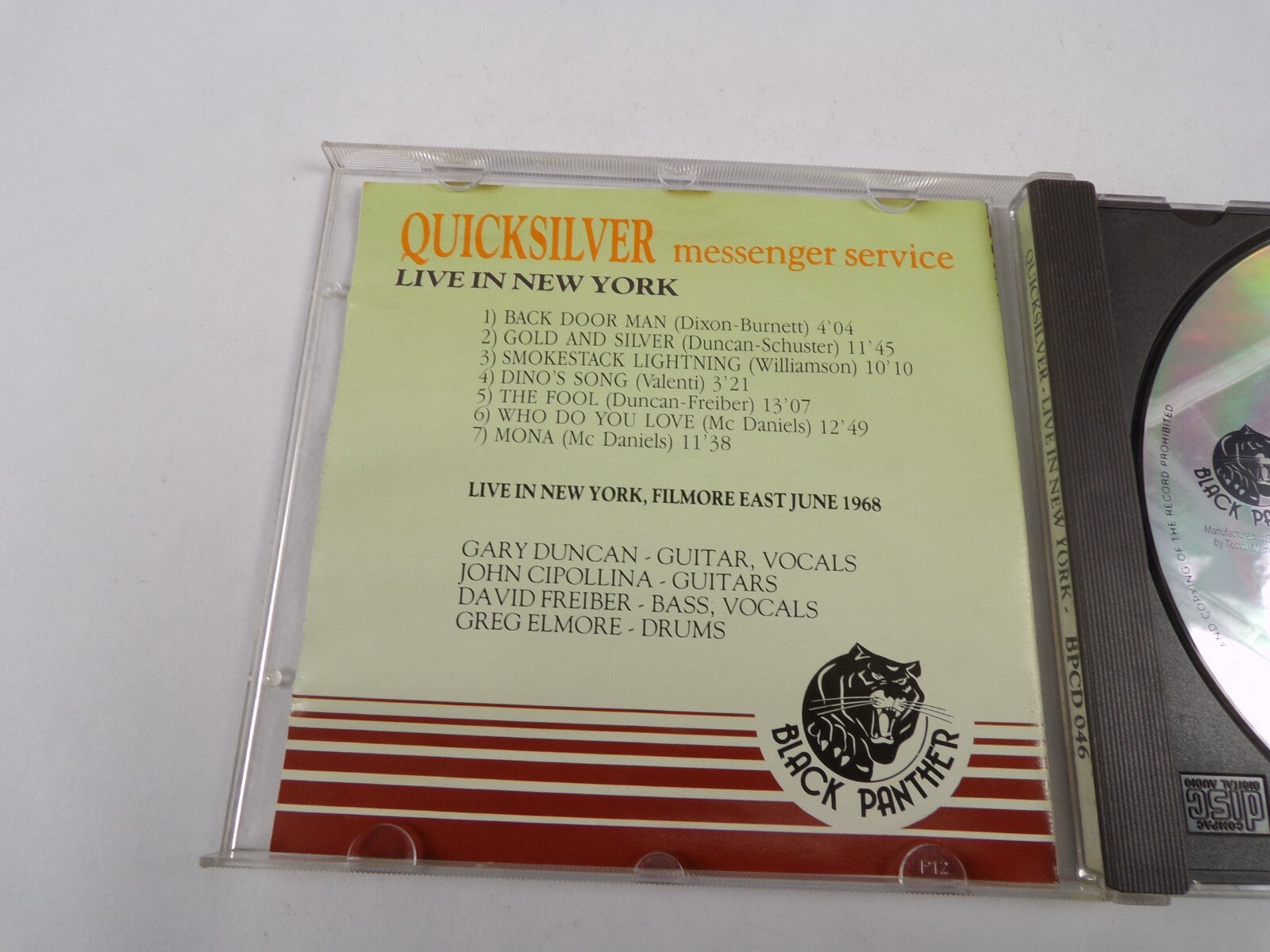 Quicksilver Live In New Your Gold And Silver Duncan Schuster Mona CD#21