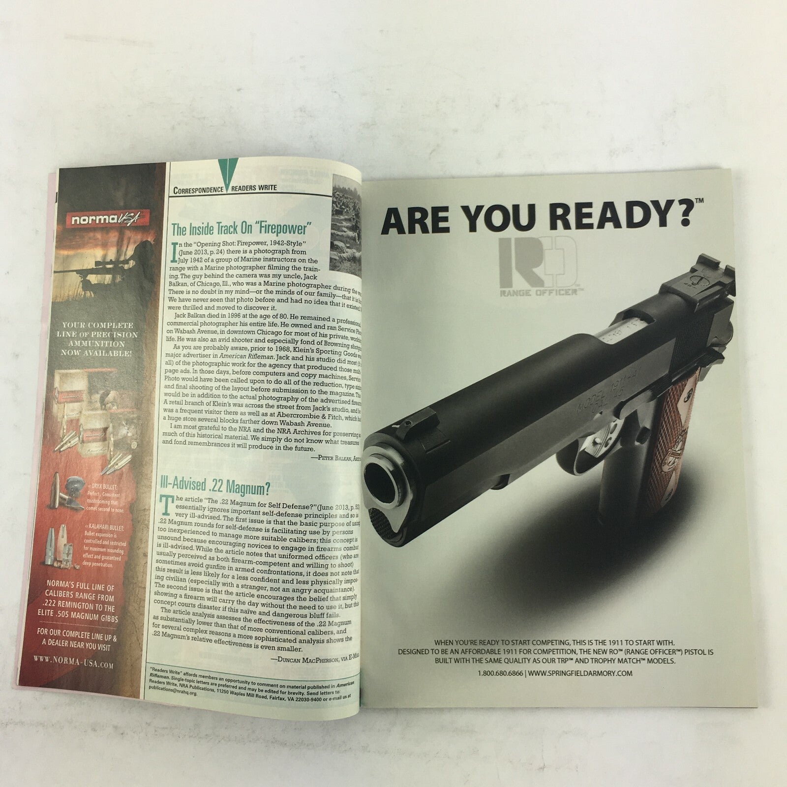 August 2013 American Rifleman Magazine Winchester Super Magnum .17 Dirty Harry's