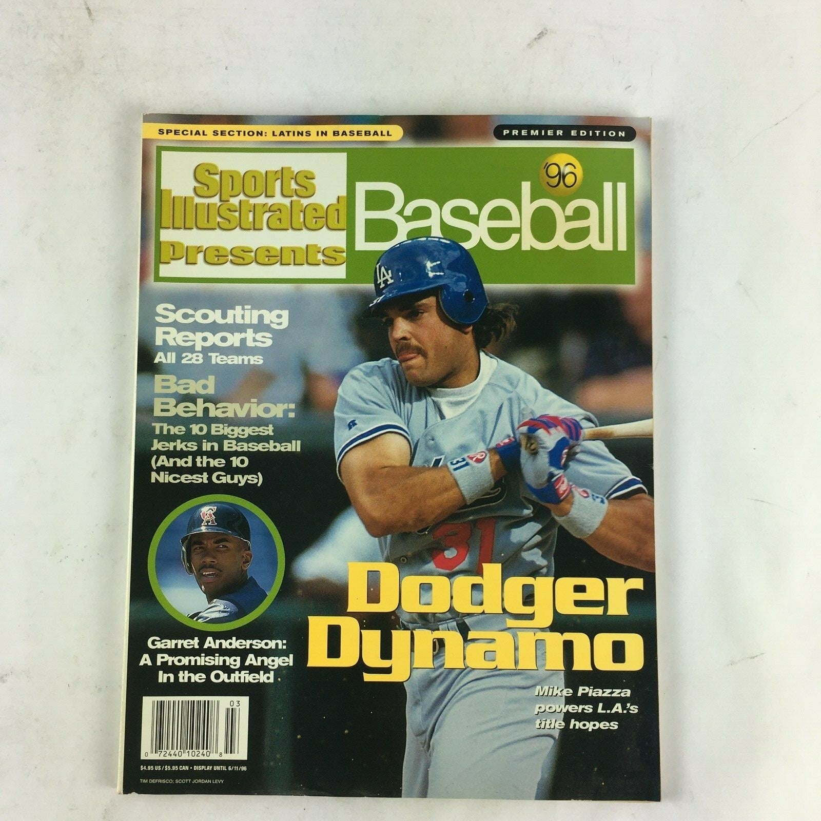 November 1996 Sports illustrated Magazine Dodger Dynamo Bad Behaviour