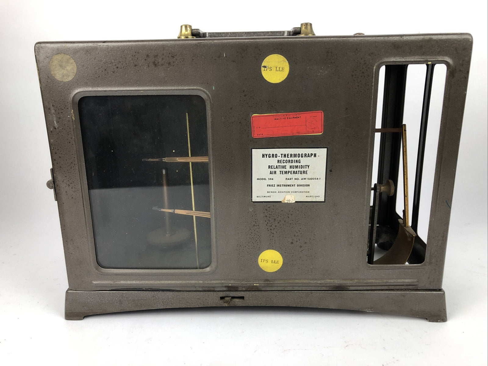 Vintage Bendix Corp Friez Instrument Division Hygro Thermograph Recording # 594