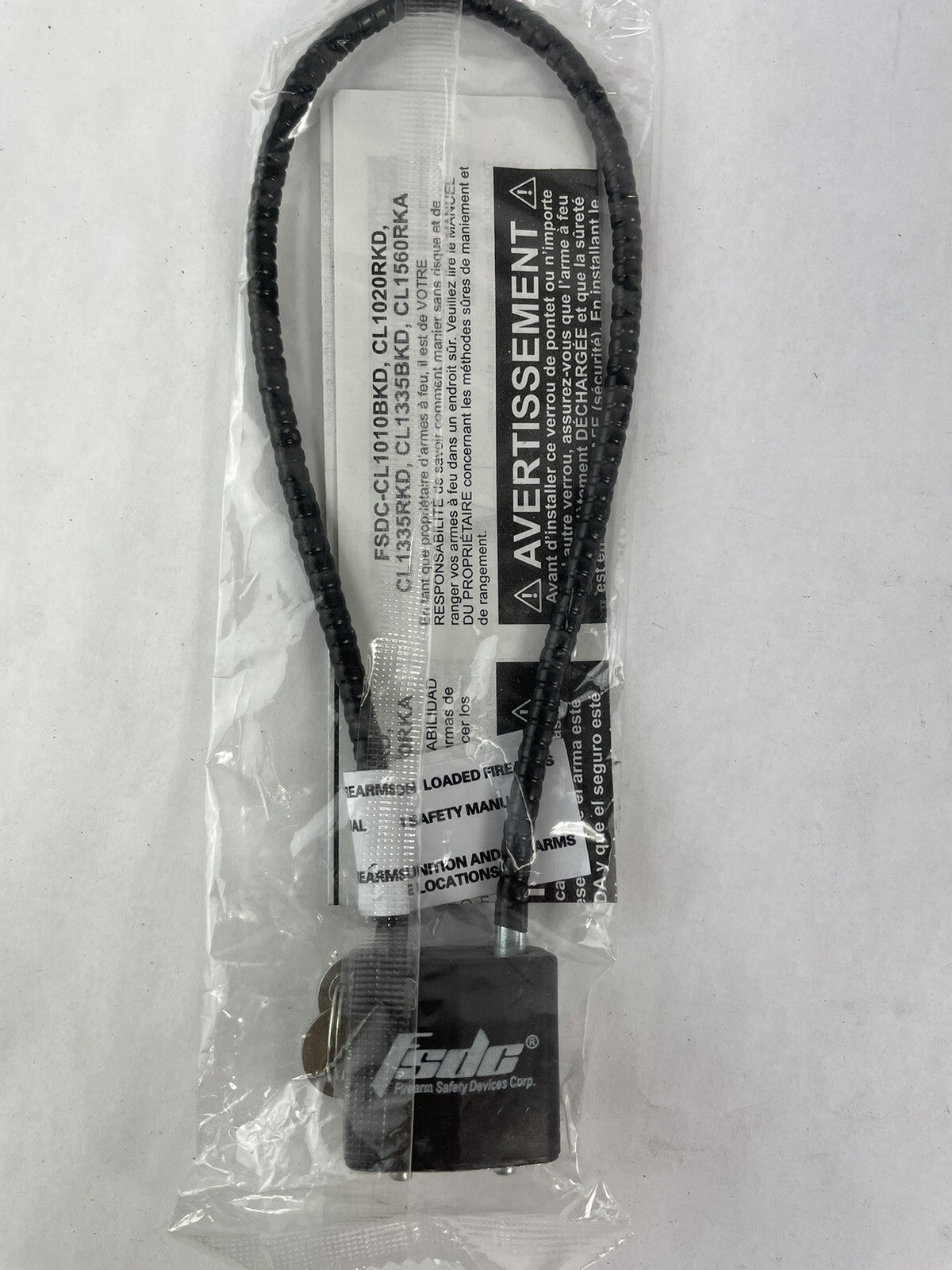 Firearm Safety Devices - FSDC-CL1020RKD 15" Gun Cable Lock with 2 Keys