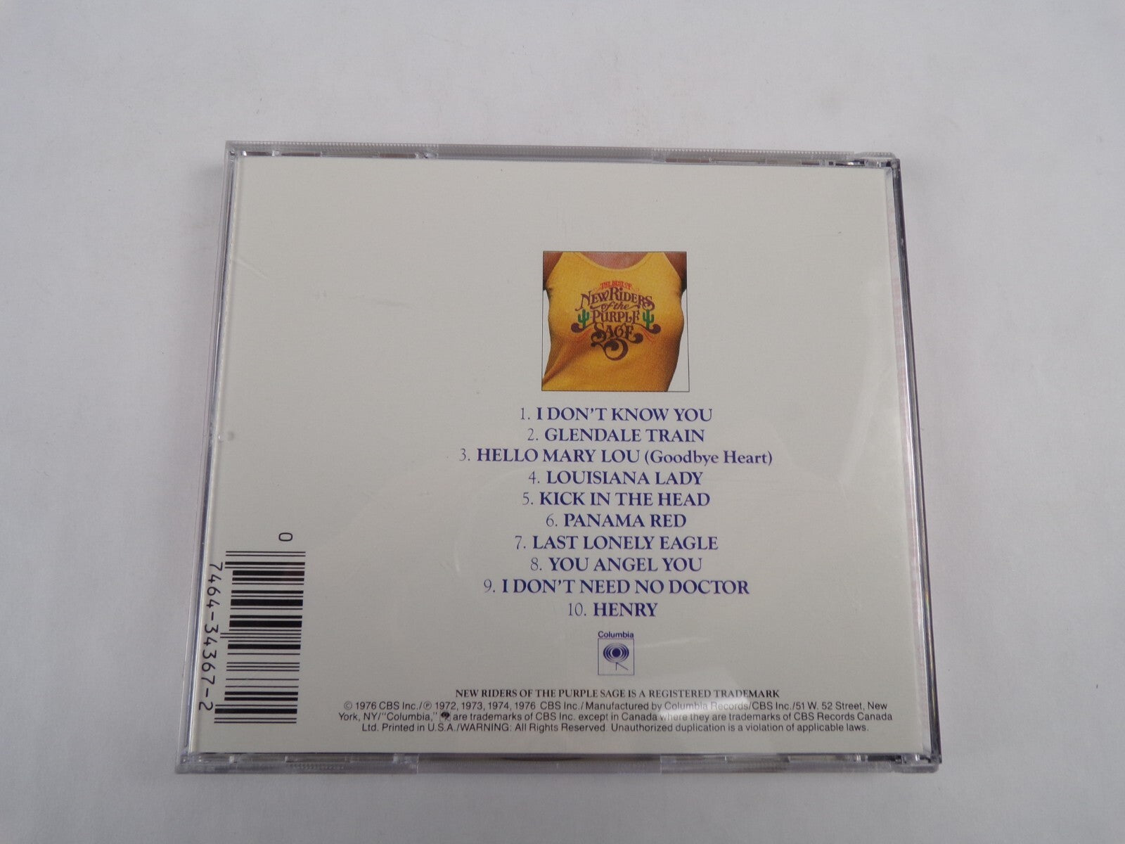 The Best Of New Riders Of The Purple Sage I Dont Know You Glendale Train CD#55