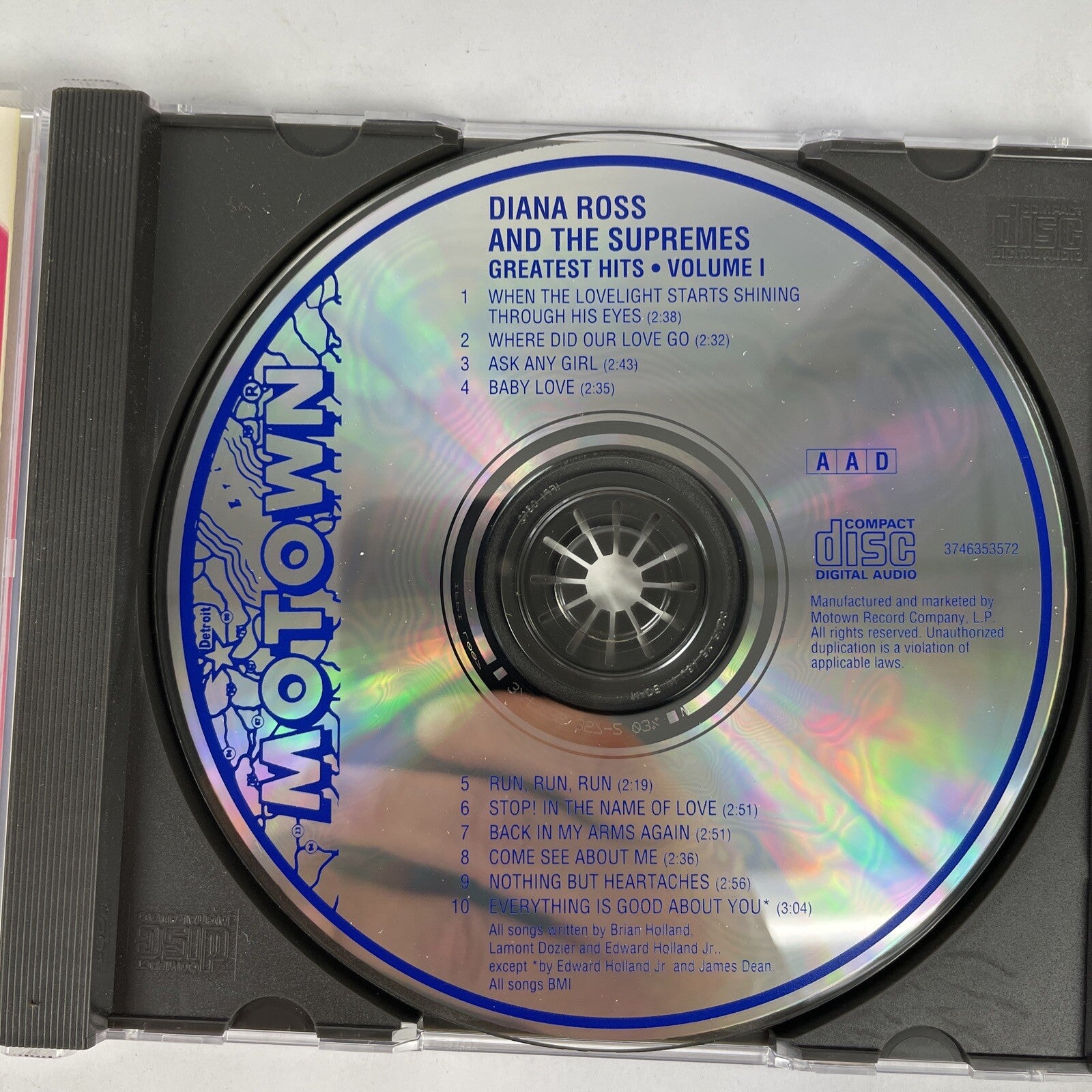 Diana Ross and The Supremes Greatest Hits Volume 1 CD (1986) #23