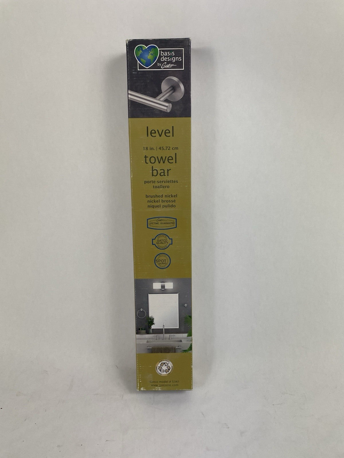 Gatco Level 18 in Towel Bar in Brushed Nickel