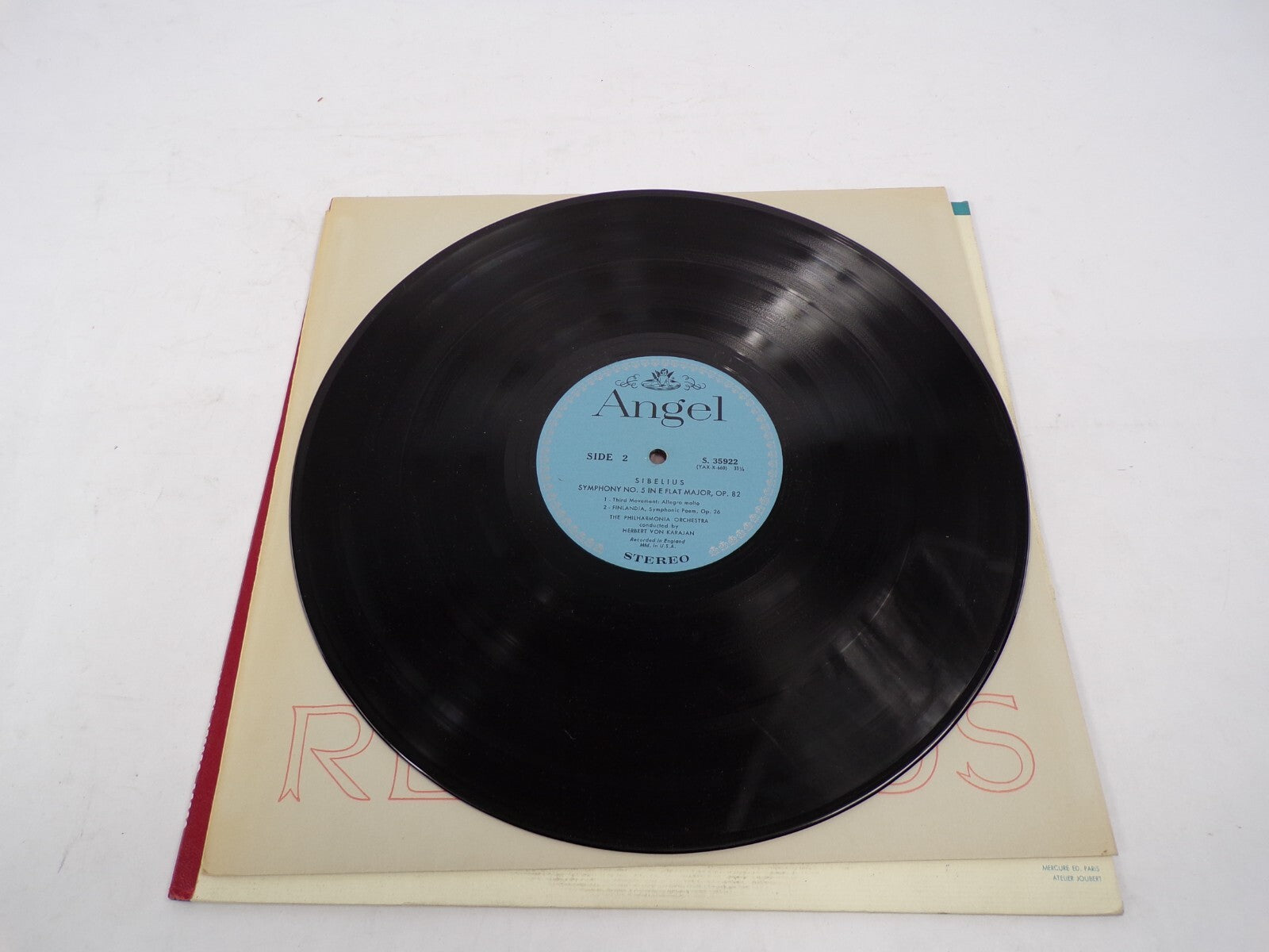 Sibelius Symphony Finlandia Herbert Von Karajan Philharmonia Vinyl Record